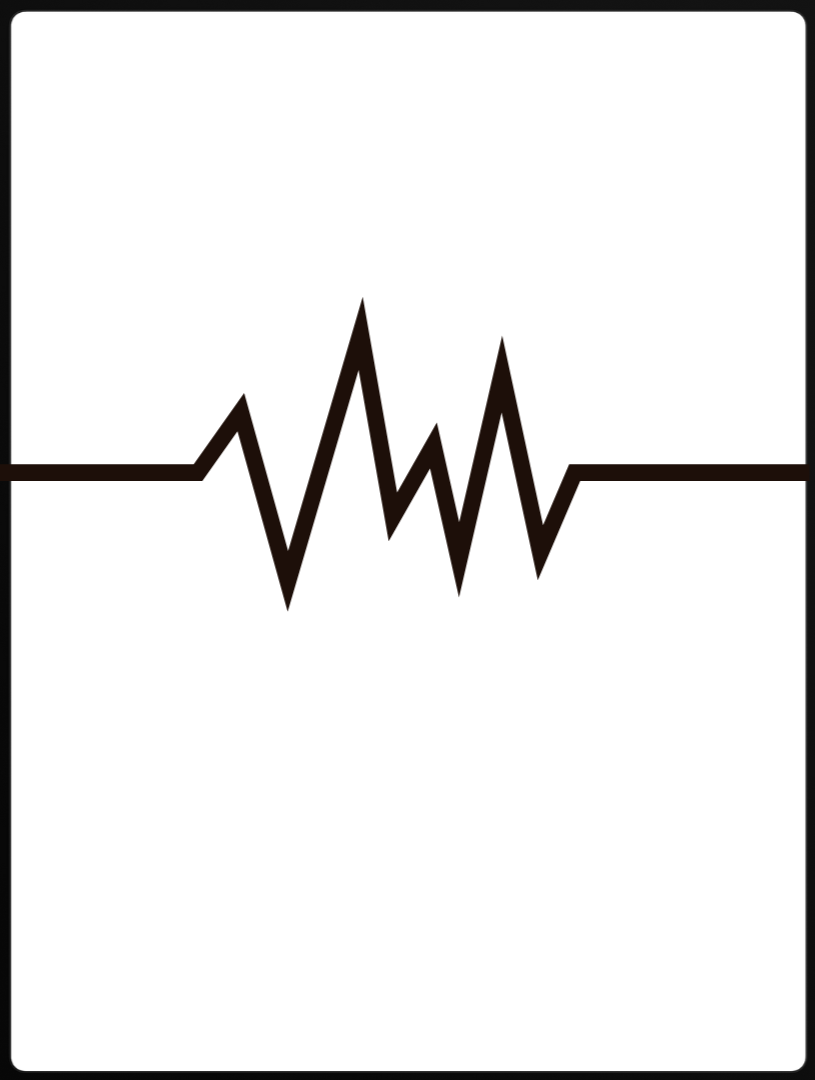 Outline of a heart rate monitor with a zigzag line indicating a heartbeat