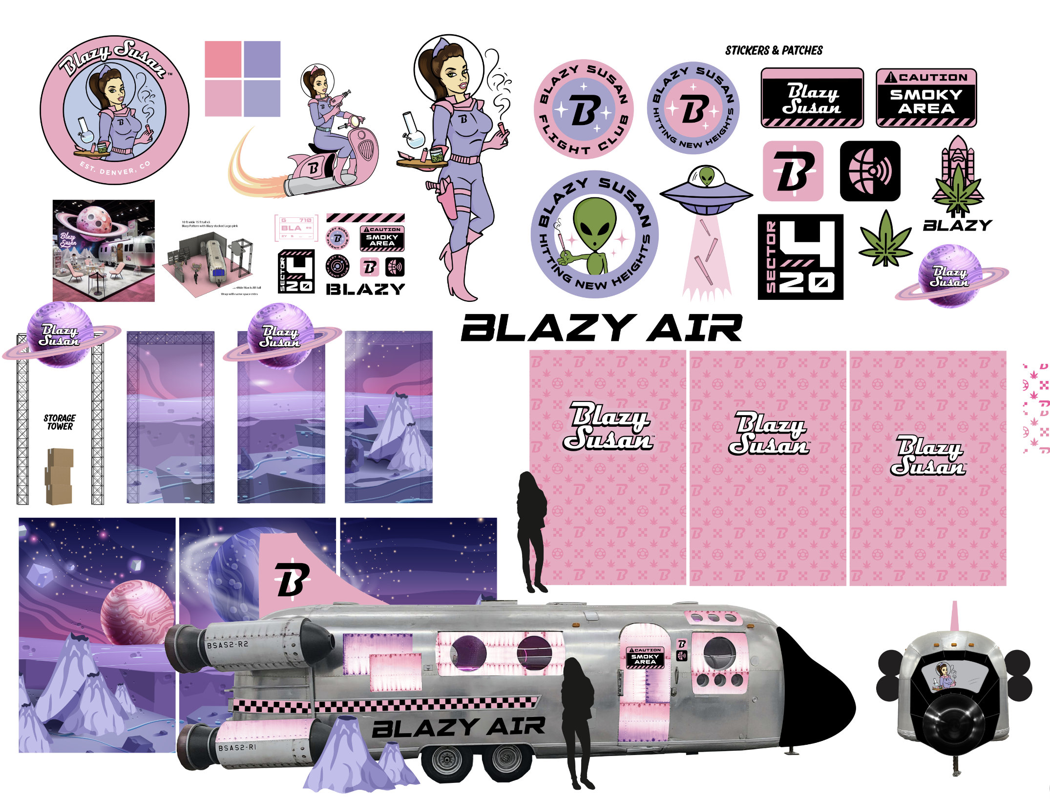 Blazy Susan - Space Trade Show Booth Ideation Mood Board