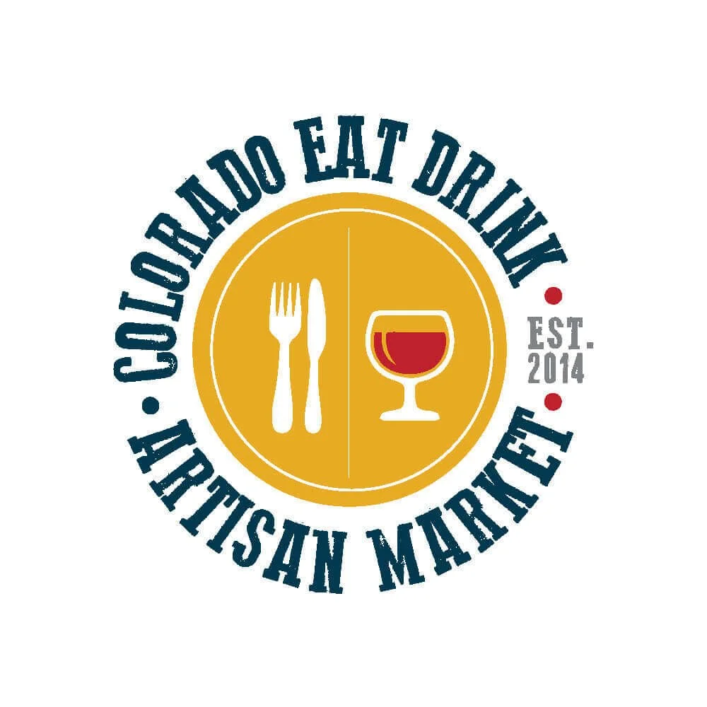 Logo featuring a yellow circle with white fork and knife on the left and a red wine glass on the right, surrounded by text reading 'Nashville, Florida Eat Drink' and 'Established 2014' with small red dots on either side.