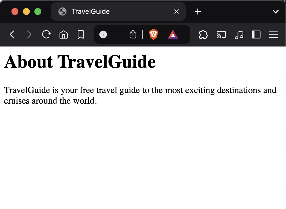 The about page