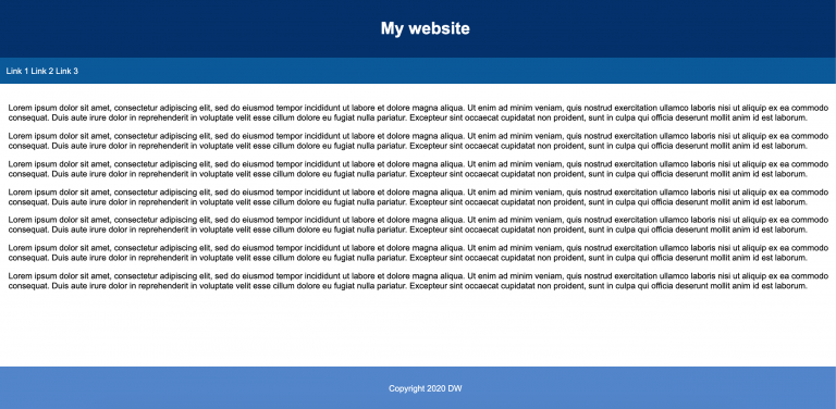 Creating a basic webpage layout with HTML and CSS — codemahal