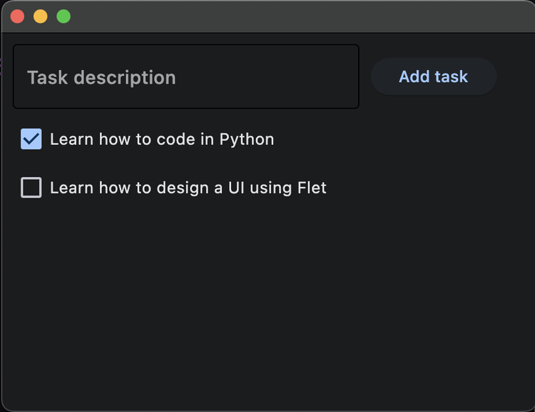 Add controls to a Flet app — codemahal