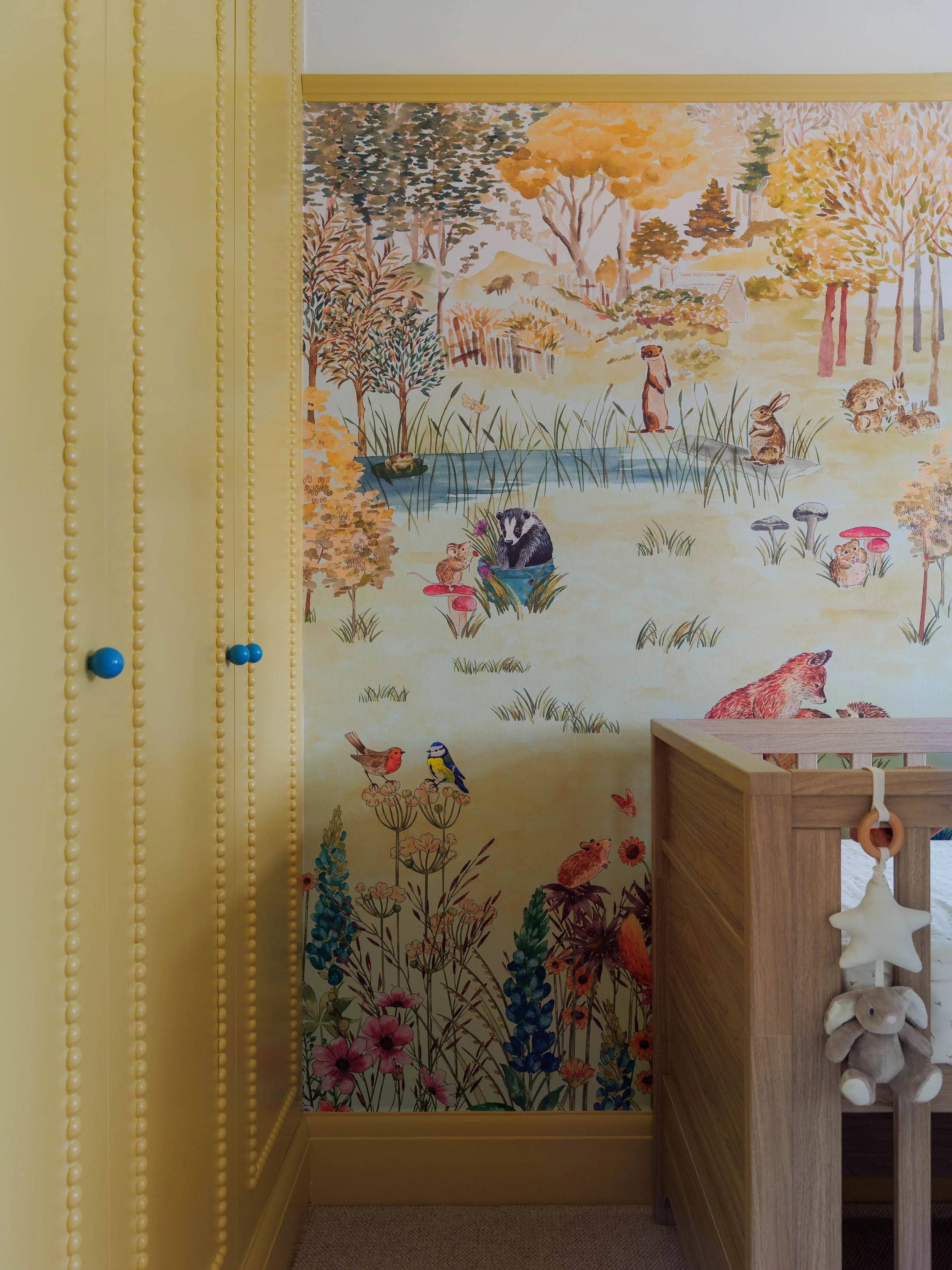 Built in walk in wardrobe in dressing room