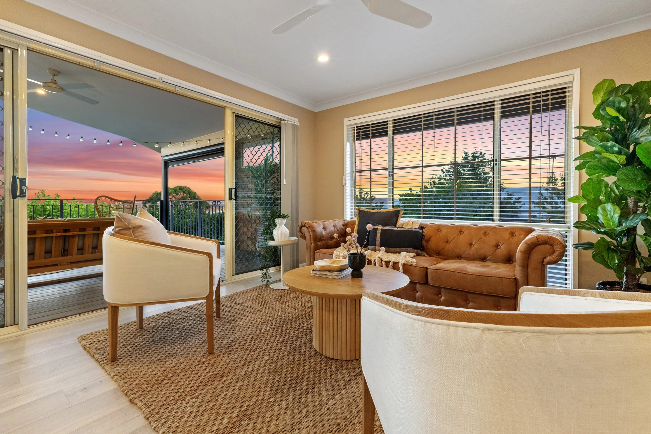 An internal image of a house at Sunset