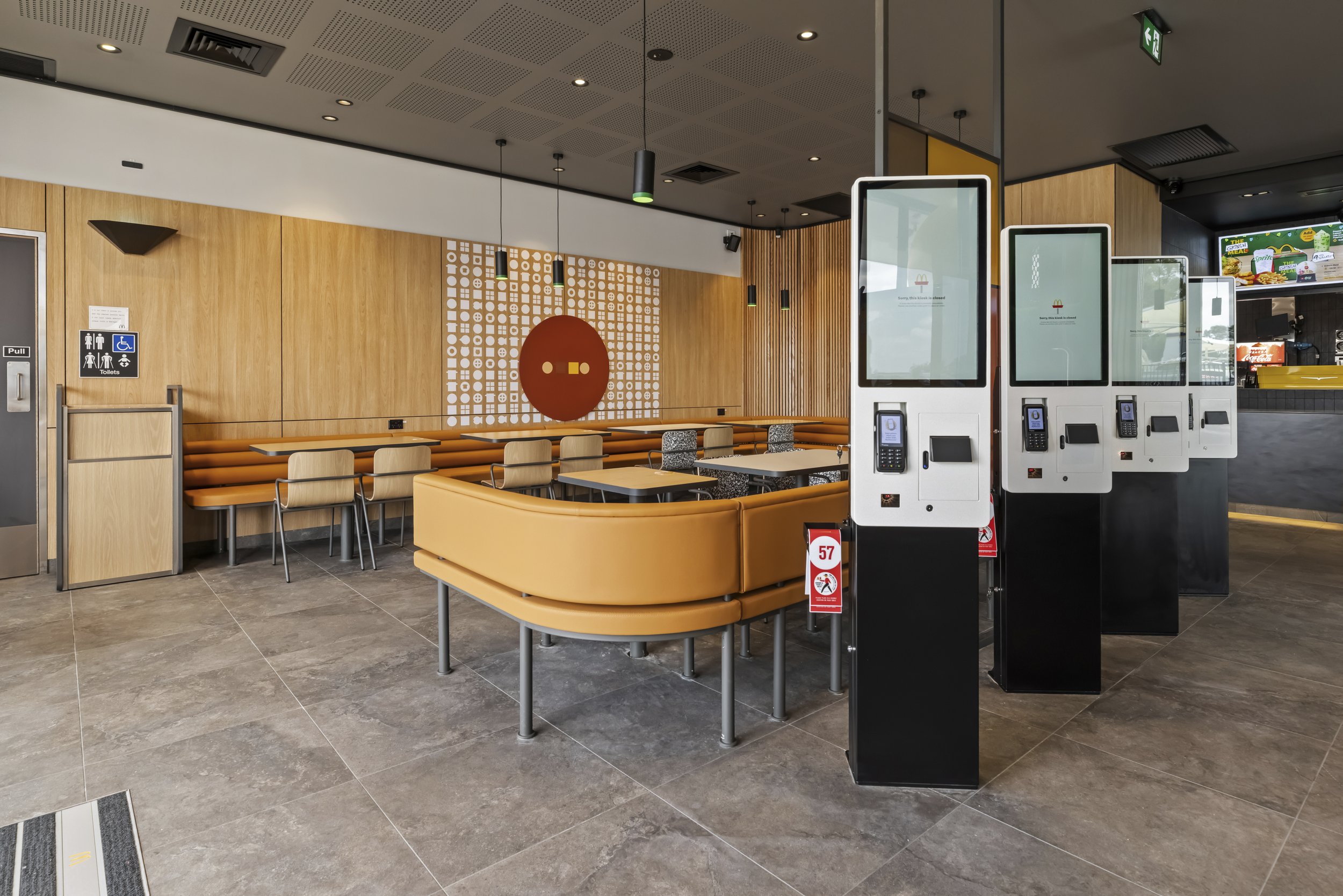 An internal image of Boorooma McDonalds at Sunset