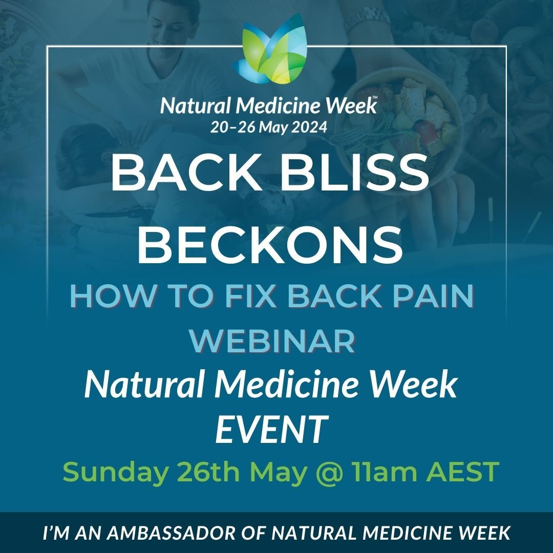 BACK BLISS BECKONS

Sunday 26th May @ 11am

HOW TO FIX BACK PAIN WEBINAR

Embark on a Journey to a Pain-Free Back with Our Webinar: &quot;Back Bliss Beckons!&quot;
Are you tired of constantly battling back pain and longing for lasting relief? Look no