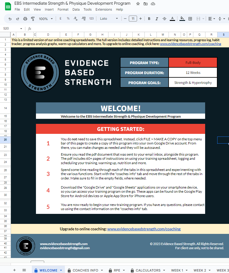 Power Evidence Based Program Training Programs — Shop — Evidence Based Strength