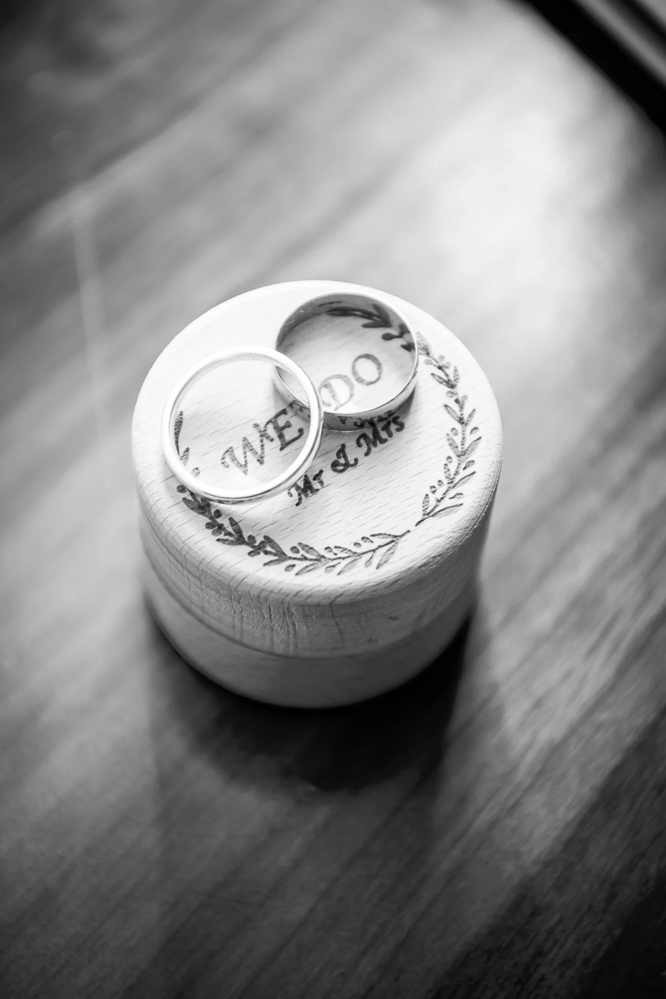 his and hers wedding rings photographed by UK wedding photographer chris peach photography