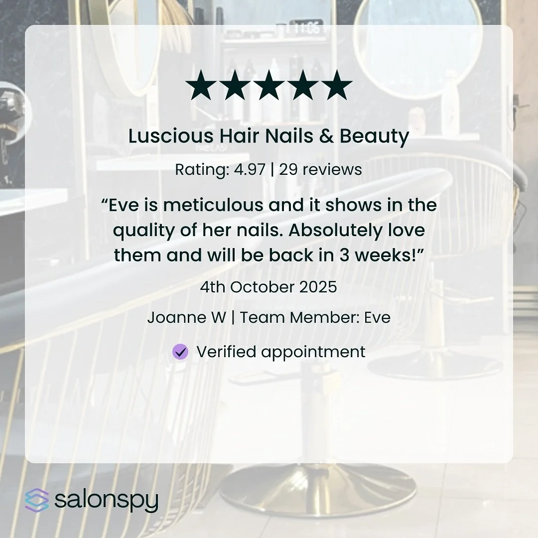 Nothing makes us happier than seeing a review like this on a Monday morning! 

Eve has settled in so well as you can see 😁

#nails #nailtech #nailoftheday #nailtech #gelpolish #buildergel #lovenails #nailartist #scottishsalon #glasgow #mondaymorning