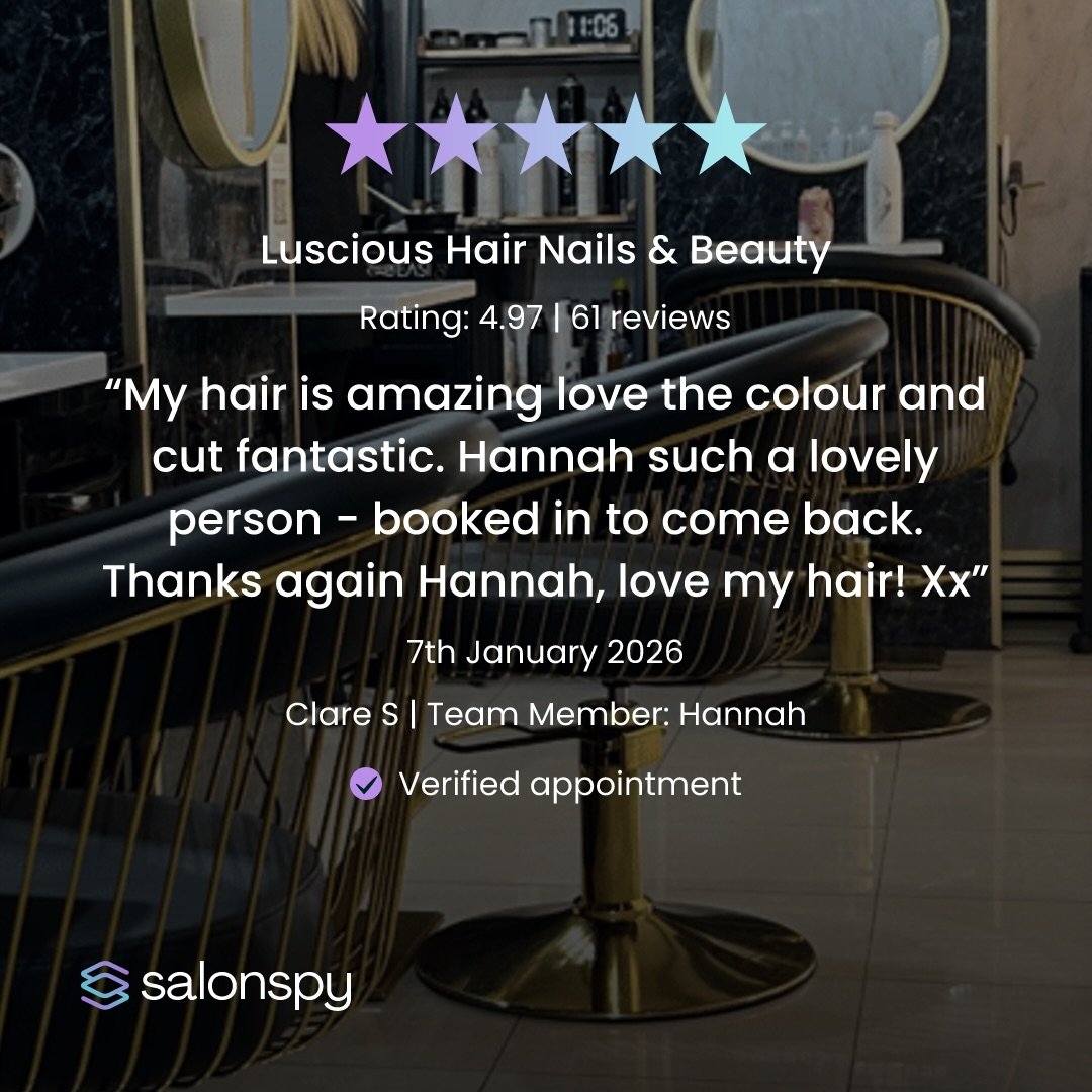 Receiving reviews like this make us so happy 🥰 

#hairdressergoals #hairdresserslife✂️ #hairstylist #glasgowhair #salonlife