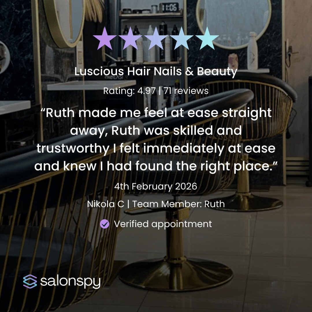 So proud of our team 👏

Thank you to everyone for your support and all the lovely reviews we have been given - we are all so grateful 🫶

#salonspy #salonreviews #kindwords #salonlife #nailtech