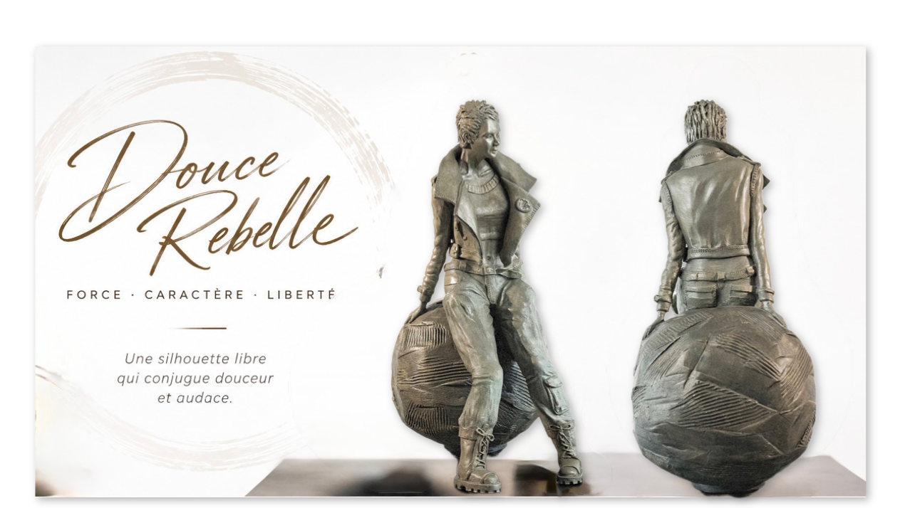 Découvrez Douce Rebelle, sculpture contemporaine en grès vitrifié d’Anita de Nervaud, une œuvre féminine entre force, liberté, caractère et douceur.