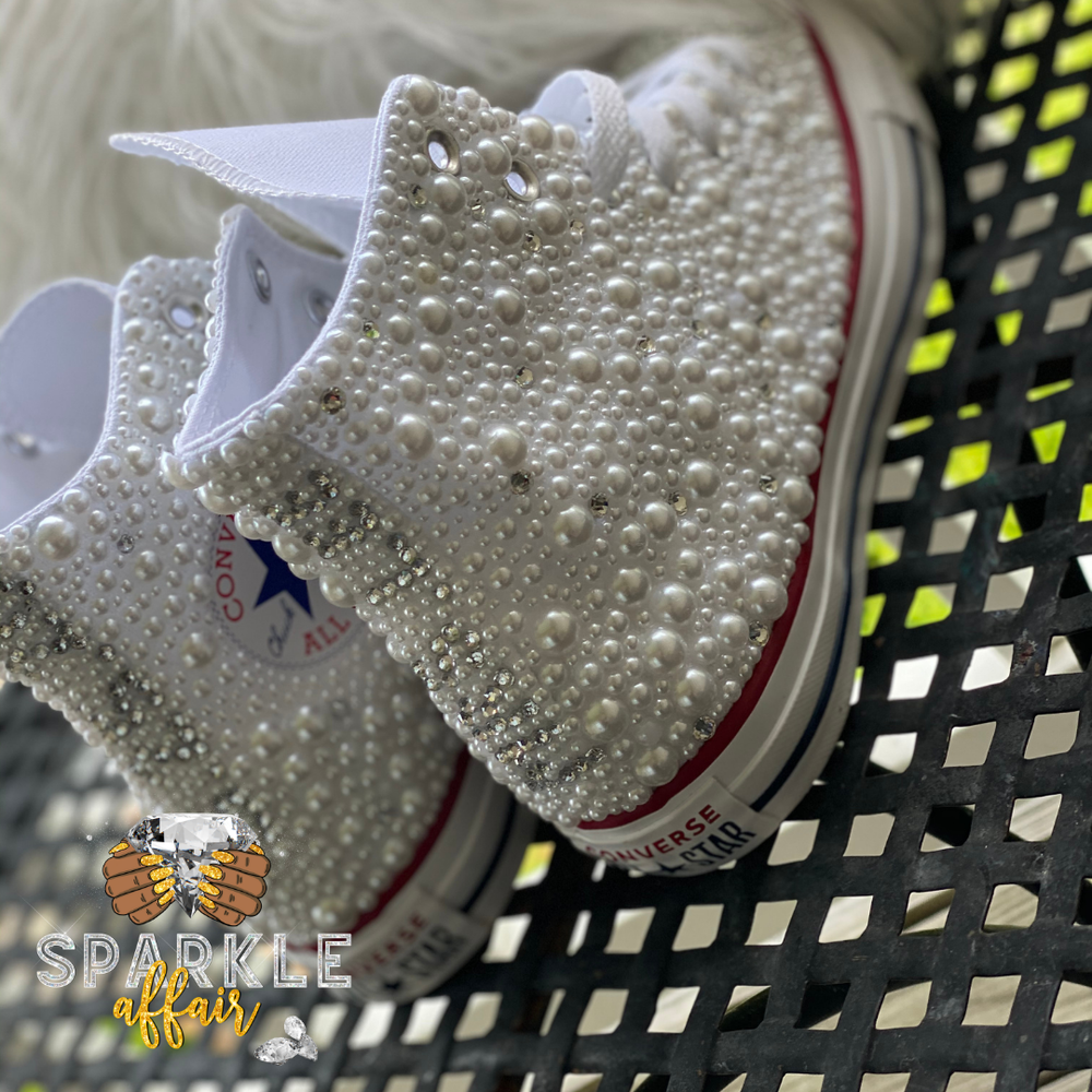 Varsity Red Converse Dainty Slip on Custom Kick w/ Swarovski Crystal Jewel  Rhinestone Chuck Taylor All Star Bride Bling Wedding Sneaker Shoe