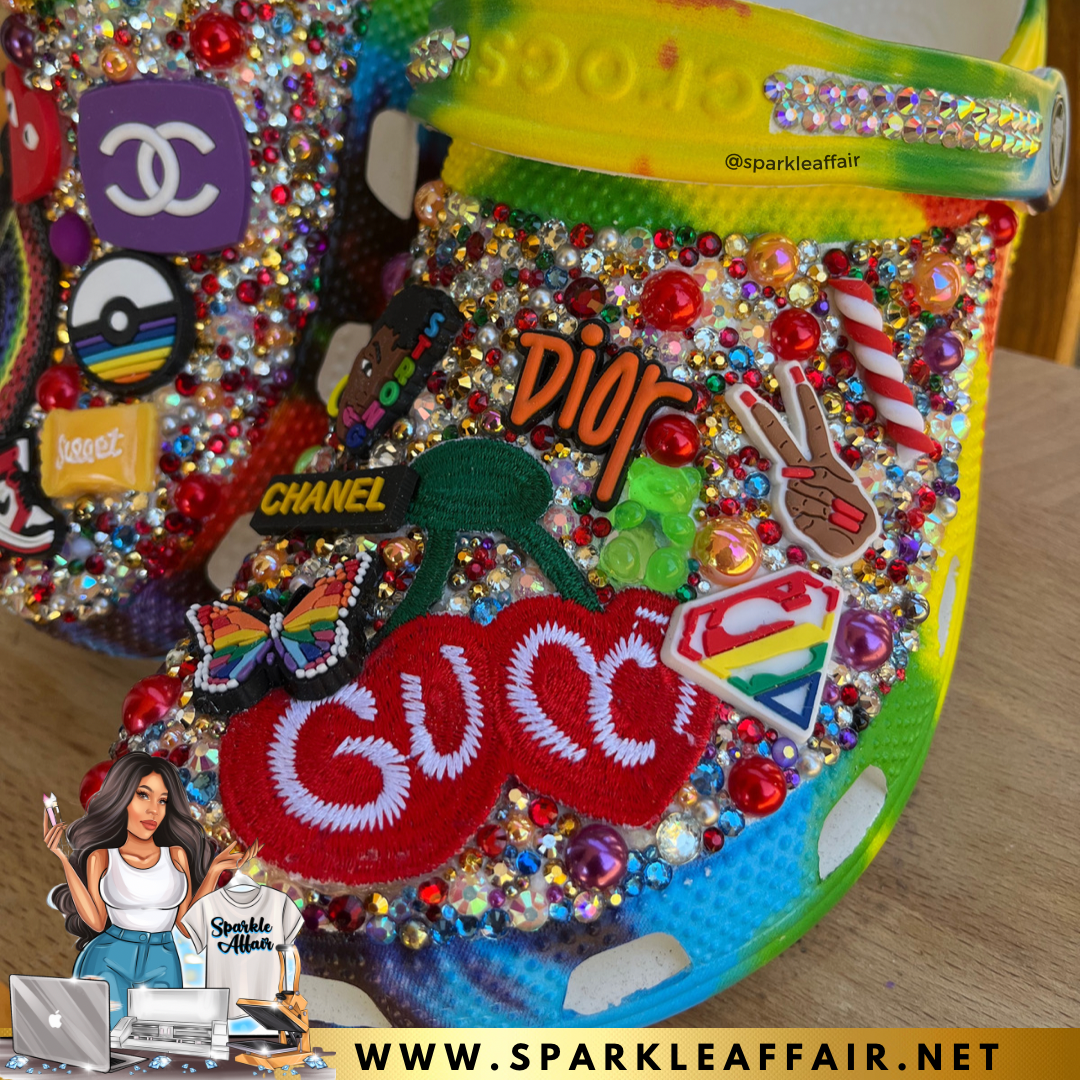 Unrivaled OfferCUSTOM TAP IN ADULTS INSPIRED CROC CLOGS — The Sparkle  Affair LTD. CO, crocs charms bling chanel 