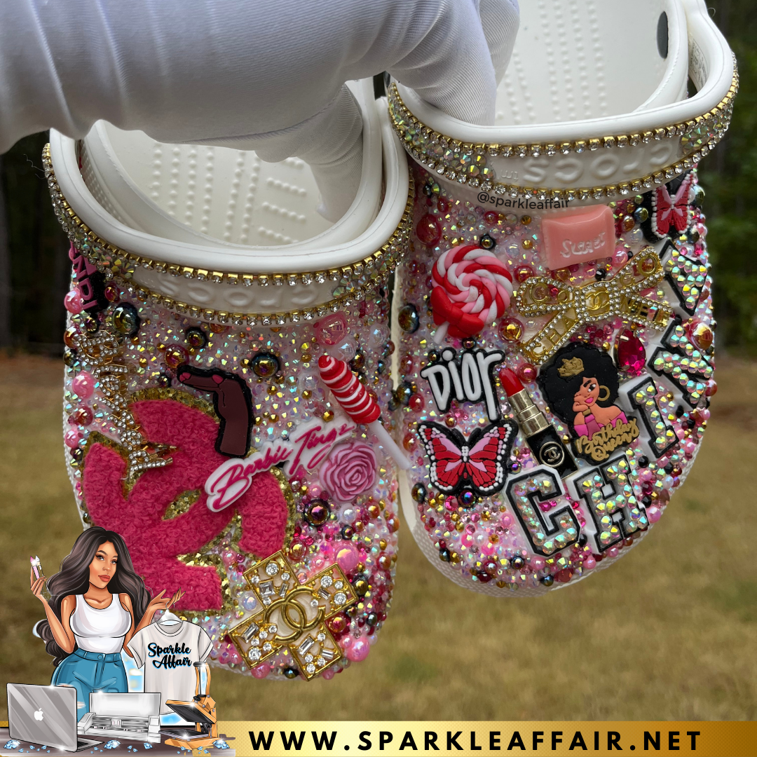 CUSTOM BARBIE GIRL ADULTS INSPIRED CROC CLOGS — The Sparkle