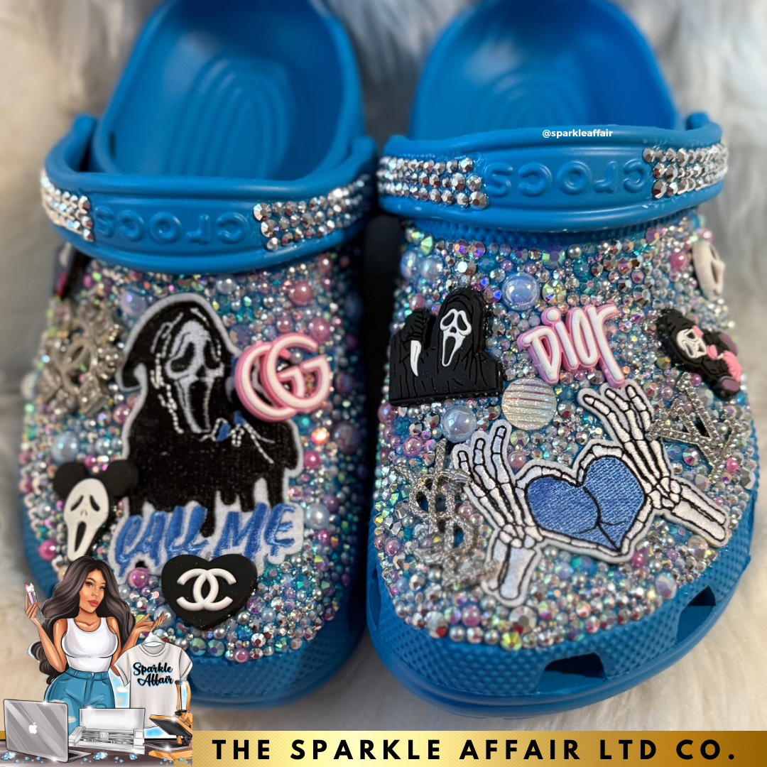 Talk Scary to Me Custom Bling Clogs - 1.png