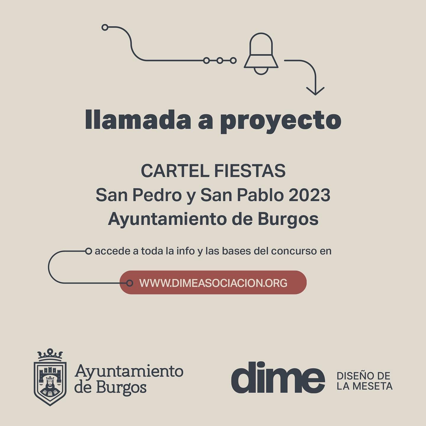 El Ayuntamiento de Burgos y DIME lanzan la llamada a proyecto para la creaci&oacute;n de la Imagen de las Fiestas Mayores de San Pedro y San Pablo 2023.
El Ayuntamiento de Burgos busca una nueva imagen para anunciar, difundir y promocionar las fiesta