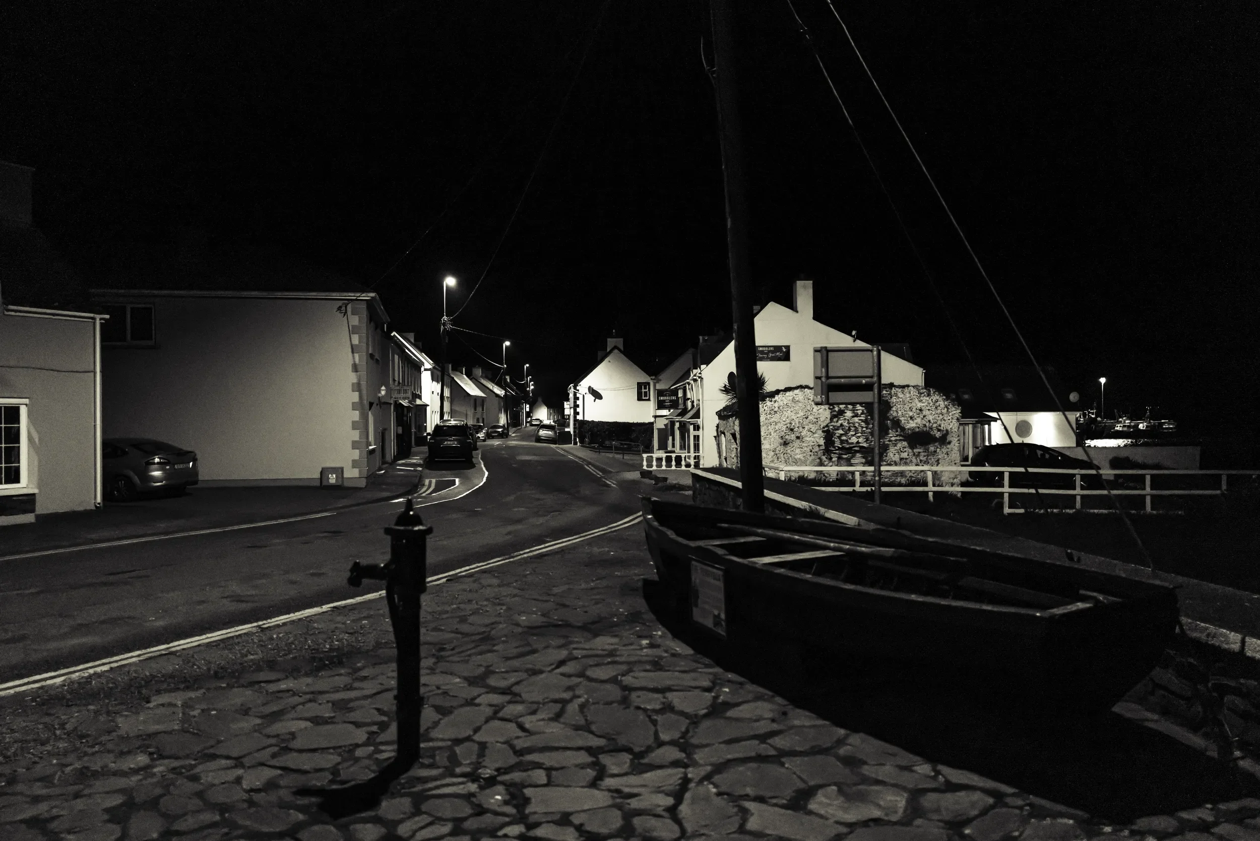   Night Silence   / The old Portmagee ferryboat, once linking Valentia Island with the mainland / Skellig Ring, 2021   KYI-033