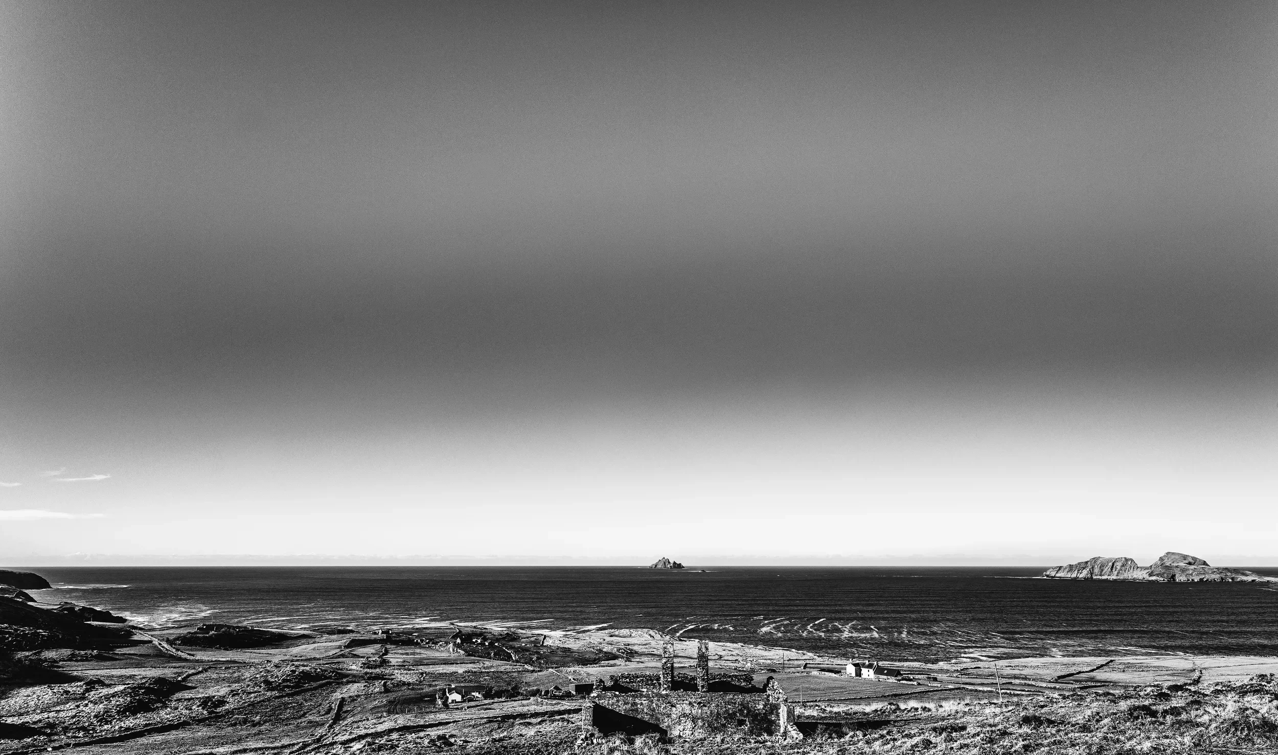   Distant Shores   / “Coast Line“ Selection / Looking from Bolus Head towards Puffin Island, the Skelligs and Lemon Rock / Skellig Ring, 2022   KYI-007