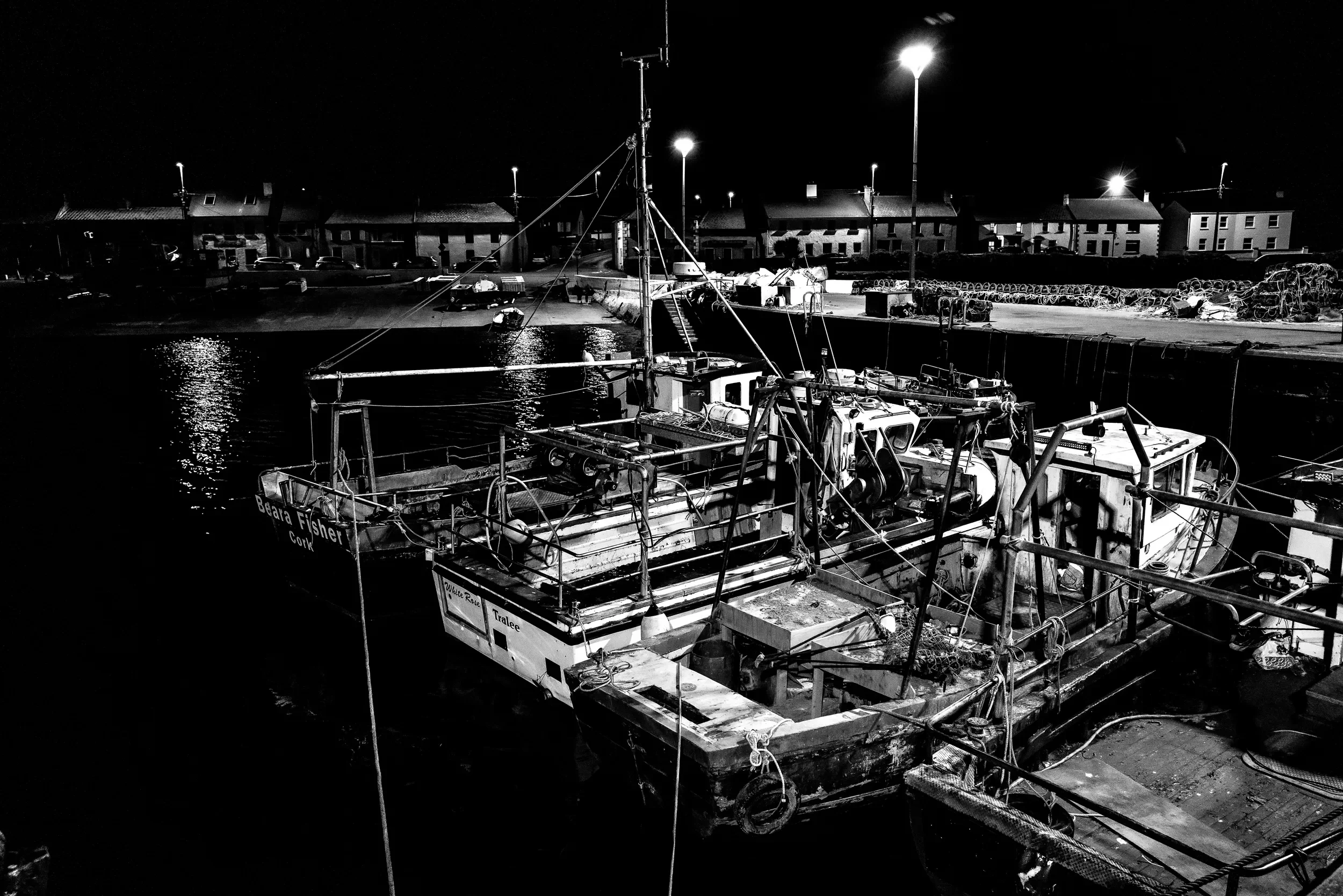   Rest After the Catch   / Fishing boats in Portmagee, home to a small coastal fishing fleet / Skellig Ring, 2021   KYI-028