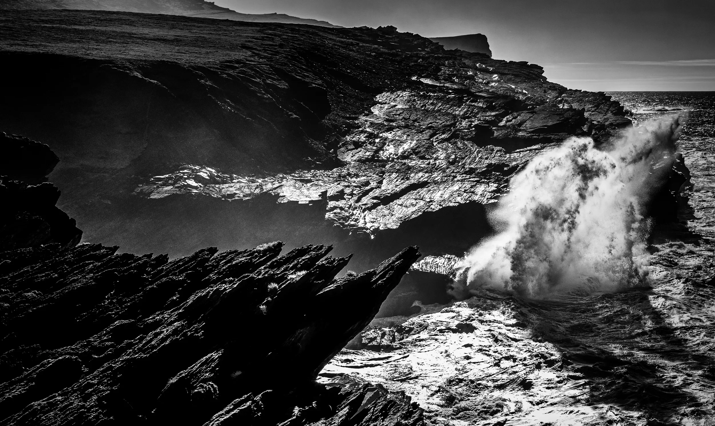   Nature’s Duet   / The interplay of solid rock and surging surf at St. Finian’s Bay / Skellig Ring, 2022   KYI-055