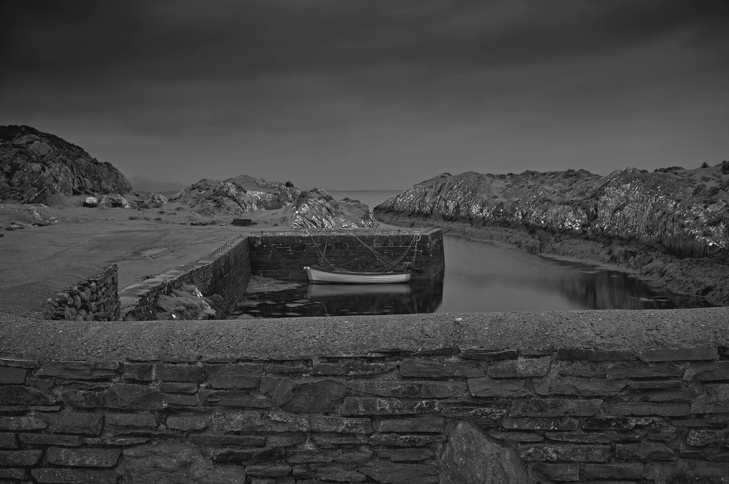   Quiet Refuge   / Stone geometry framing Westcove’s sheltered tidal waters / Ring of Kerry, 2025   IRP-018