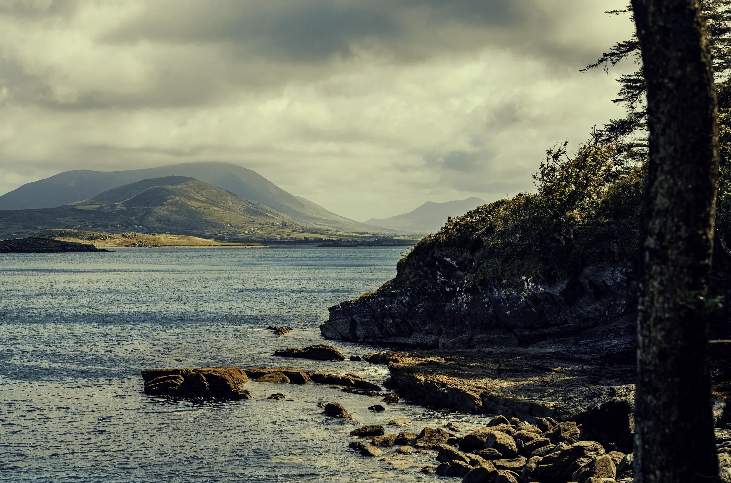   Distant Serenity   / Soft light across the water from Glanleam towards Ballycarbery / Ring of Kerry, 2022   KYI-034