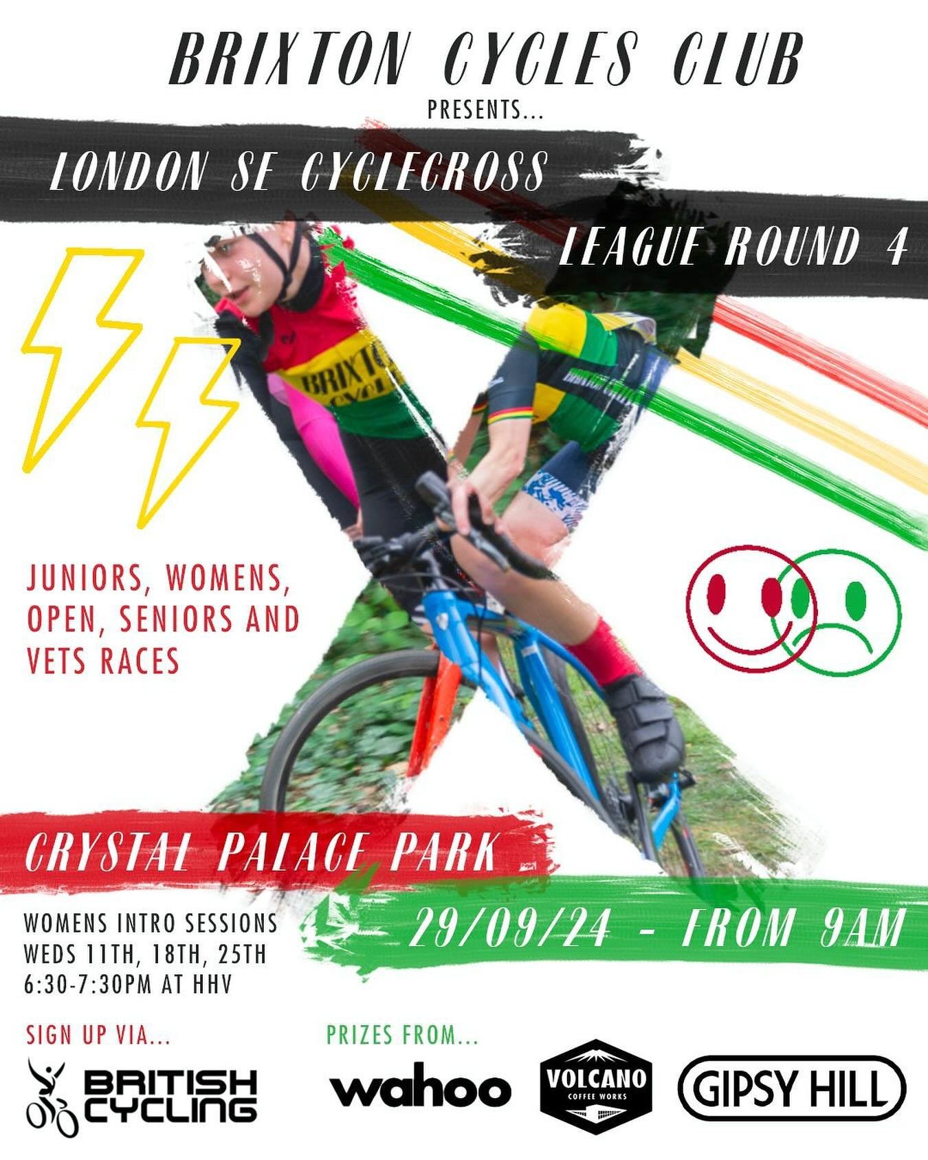 Less than 2 weeks till BCC brings the cyclocross vibes to Crystal Palace Park for round 4 of the London SE cyclocross league. Expect a fast flowing course that takes in all the iconic sites of the historic park. Sign up on British Cycling. 

Thanks t
