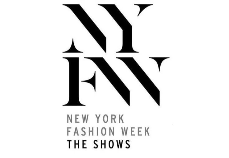 Logo for New York Fashion Week with stylized "NYFW" letters and text "New York Fashion Week The Shows" underneath.