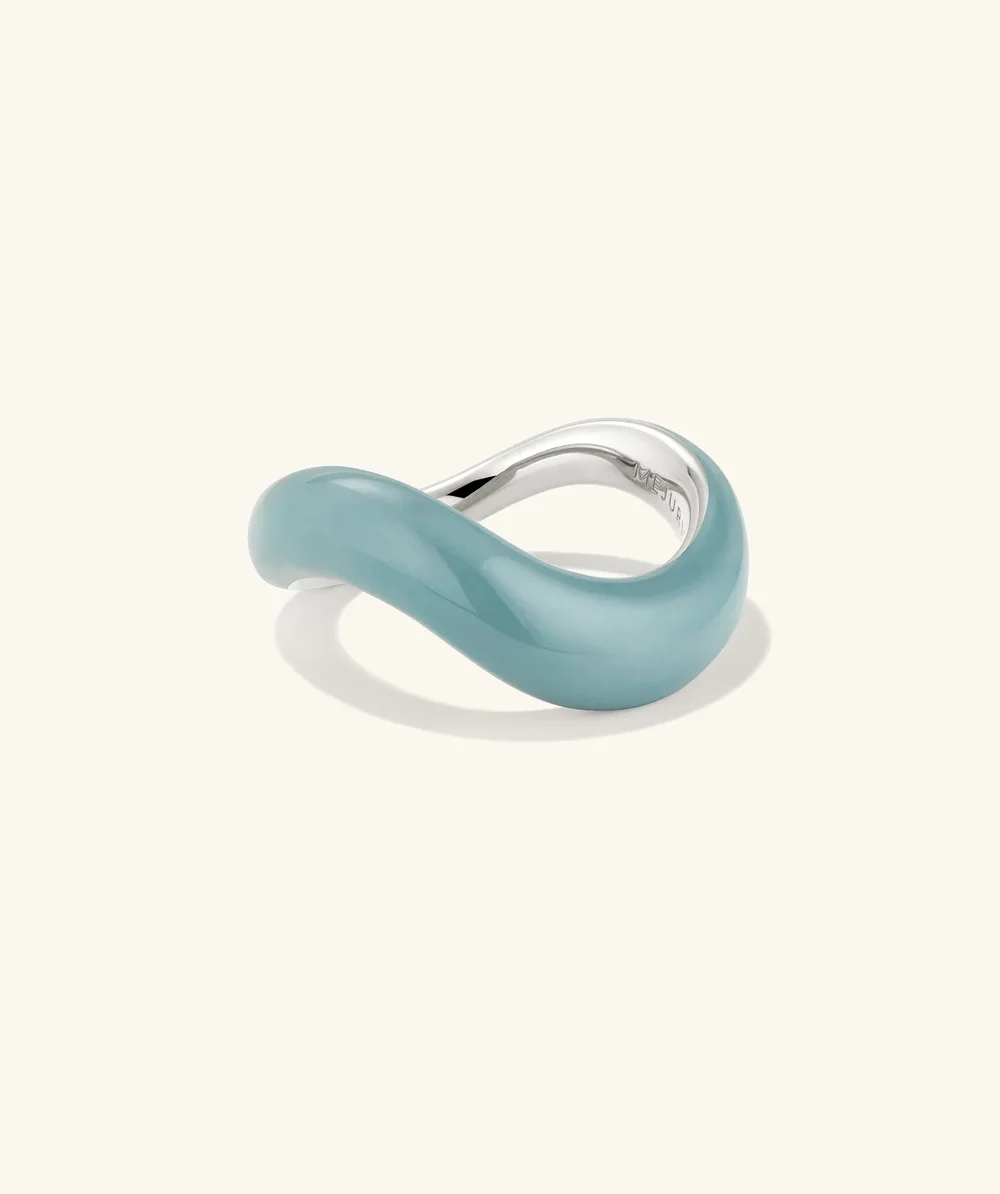 Mejuri Chunky Ring Blue - £78