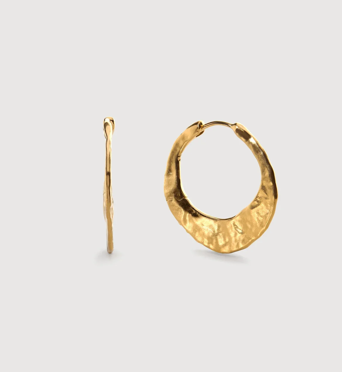 Monica Vinader Hammered Hoops - £140