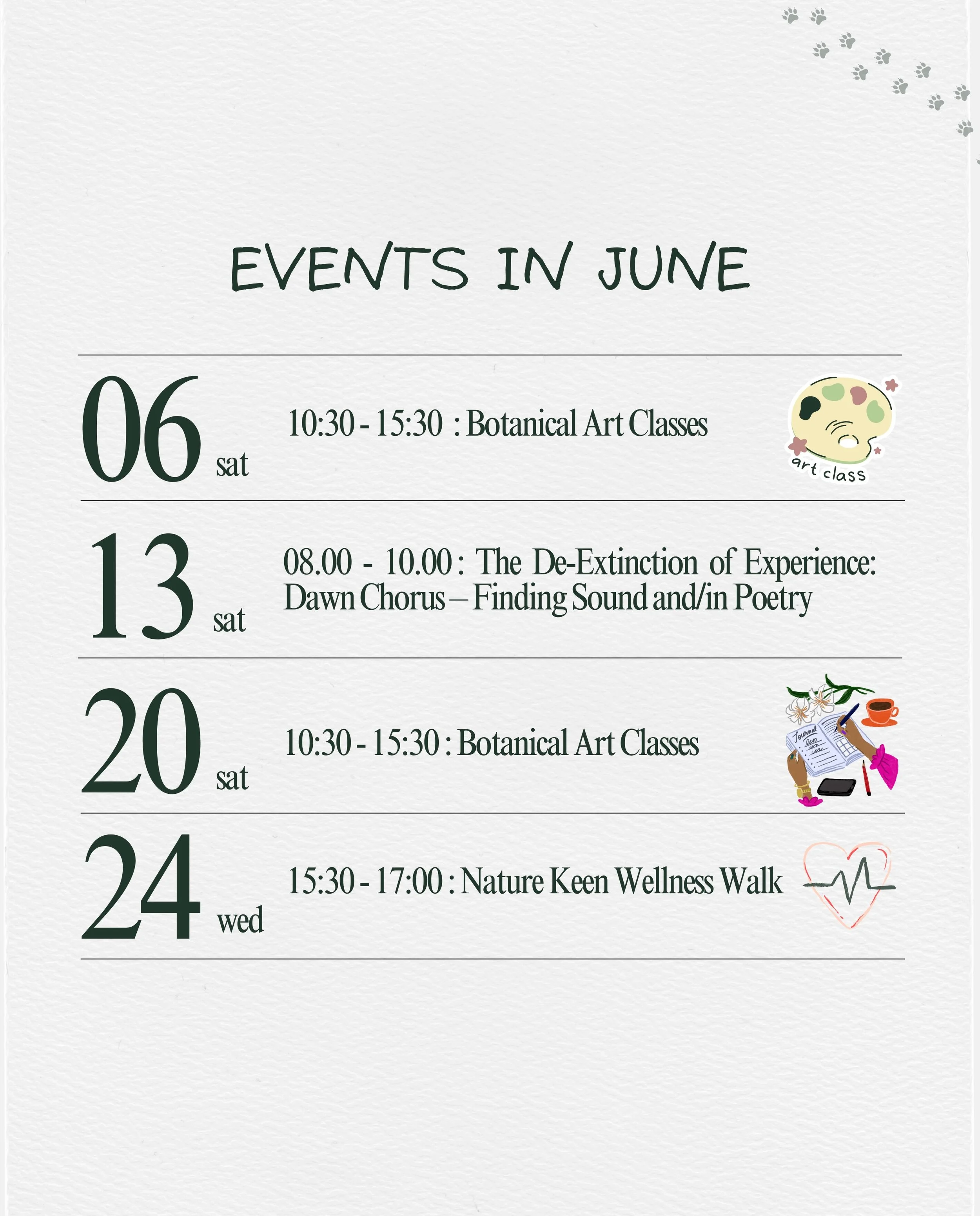 What&rsquo;s on this June at Treborth Botanic Garden

Save this so you don&rsquo;t miss out 👇

🎨 06th June/ 20th June &ndash; Botanical Art Class
&bull; Book via email or phone (doreensbotanicals@gmail.com or 07508 728418)
&bull; Tea, coffee &amp; 