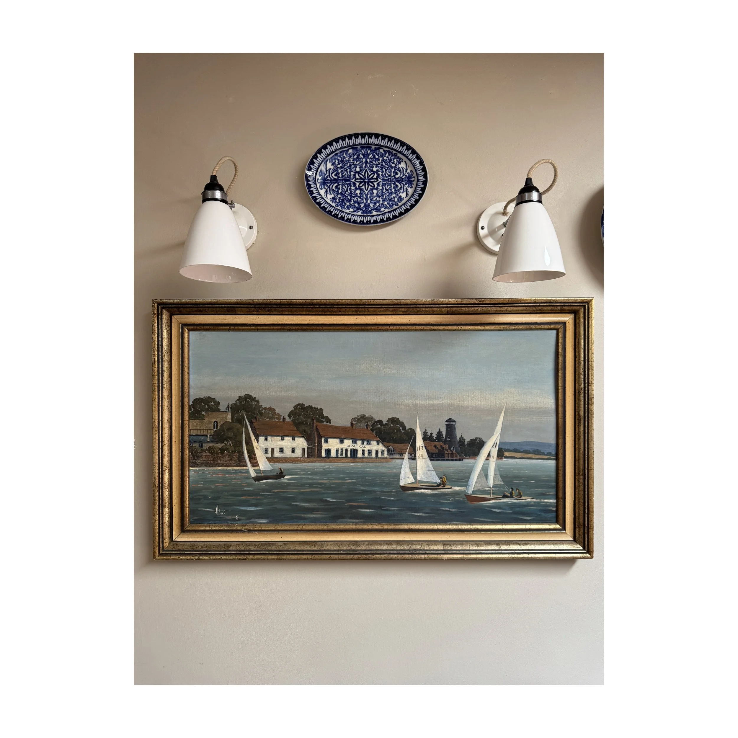 original oil painting hayling island Royal Oak British painter art.jpeg