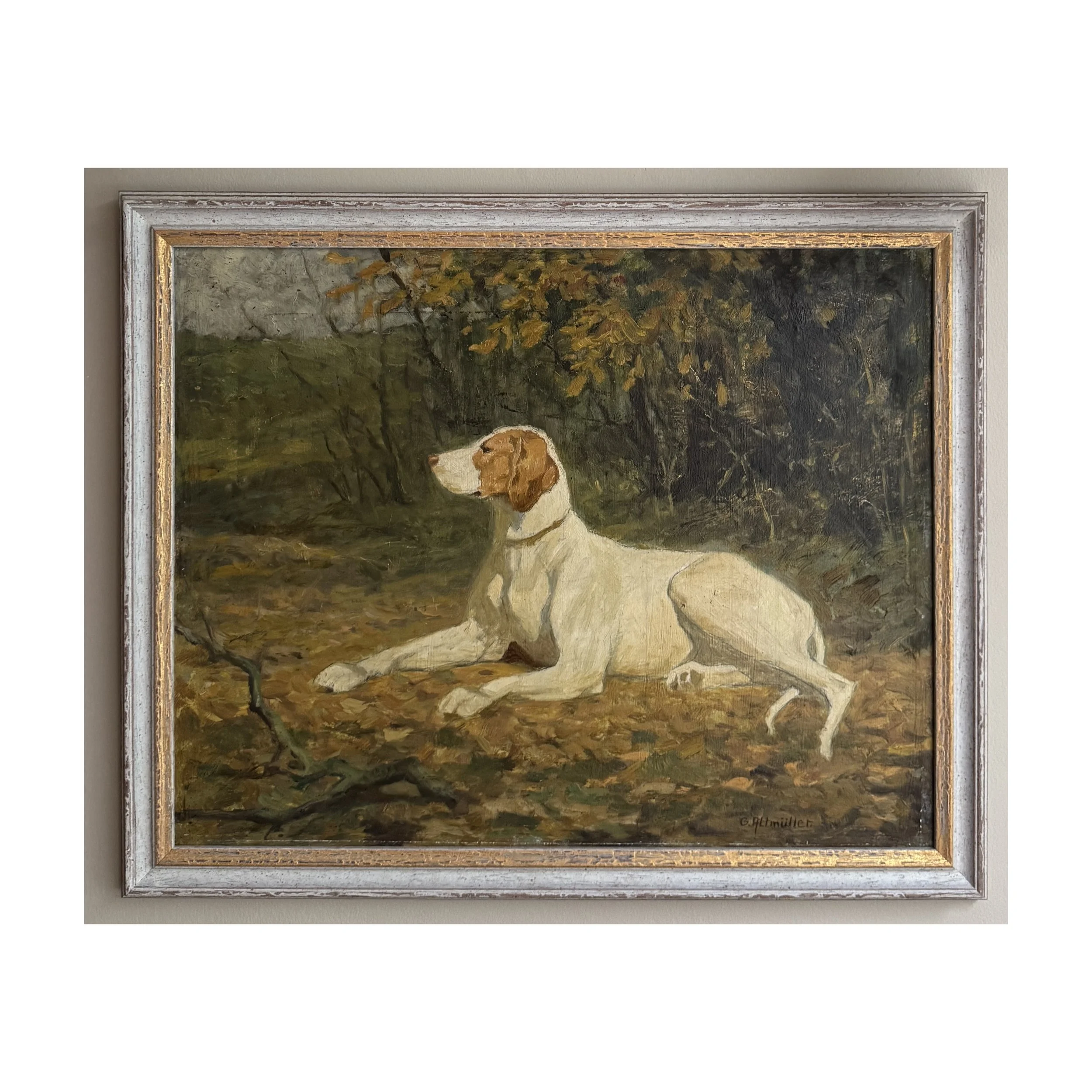 769 THE POINTER_antique oil painting_1_web.JPG
