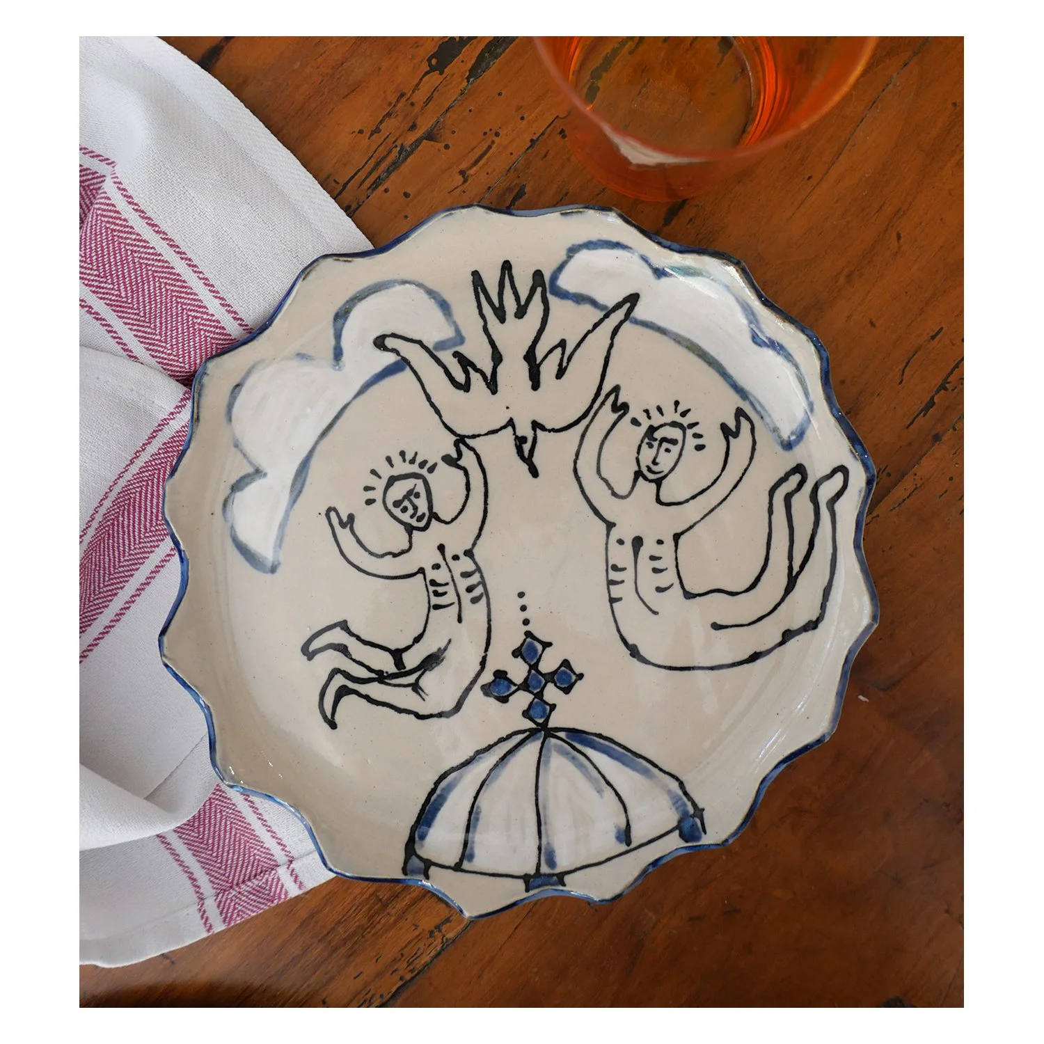 782. 3 Ceramic plate by Sarah Odedina Jumping 3.jpg