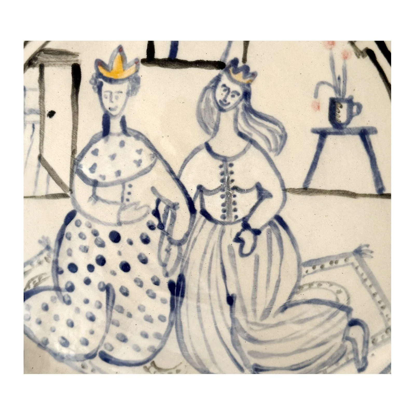 790. Love is What Happens ceramic plate by Sarah Odedina-2.jpg