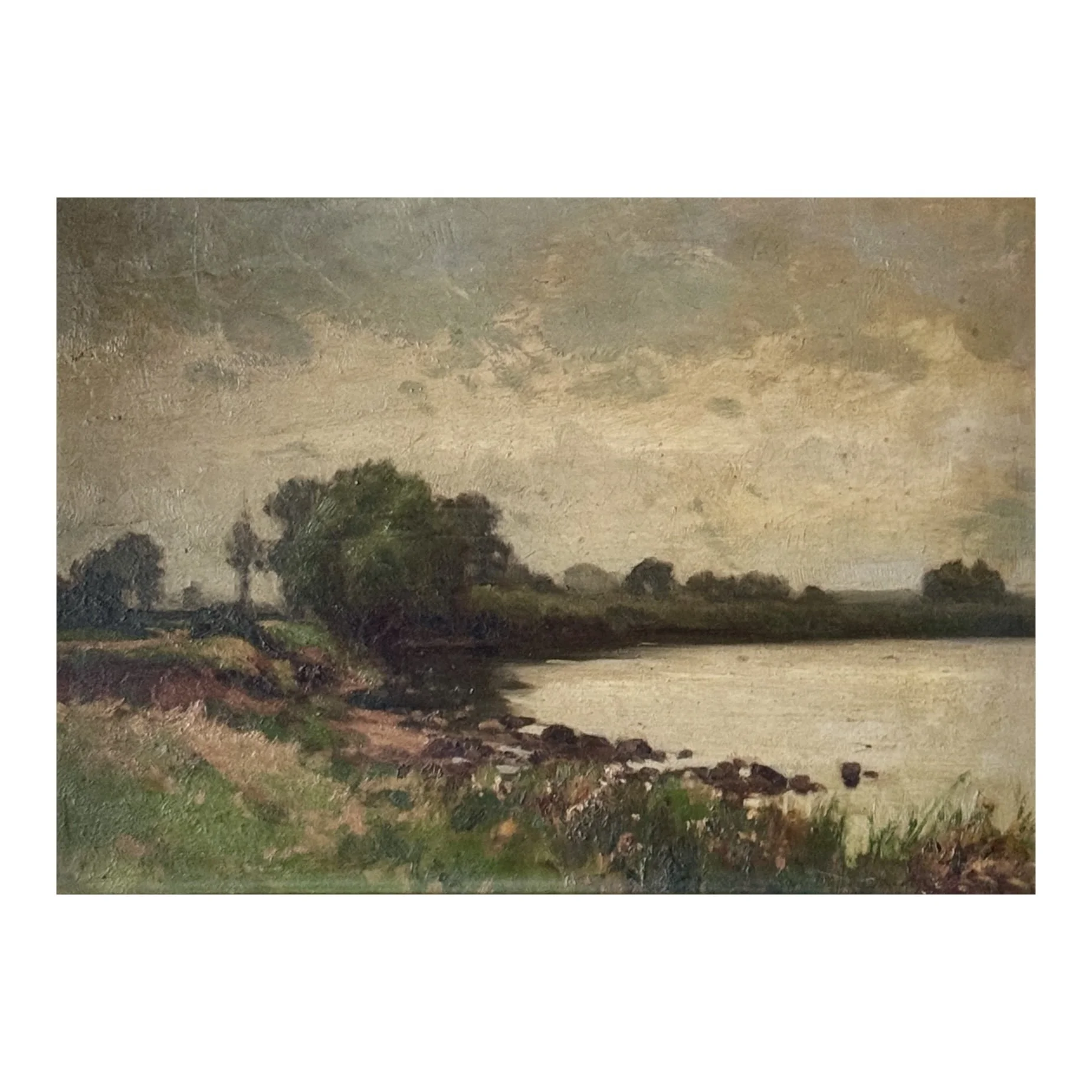 704. LAKESIDE WITH TREES_ANTIQUE OIL PAINTING_2_web.JPG