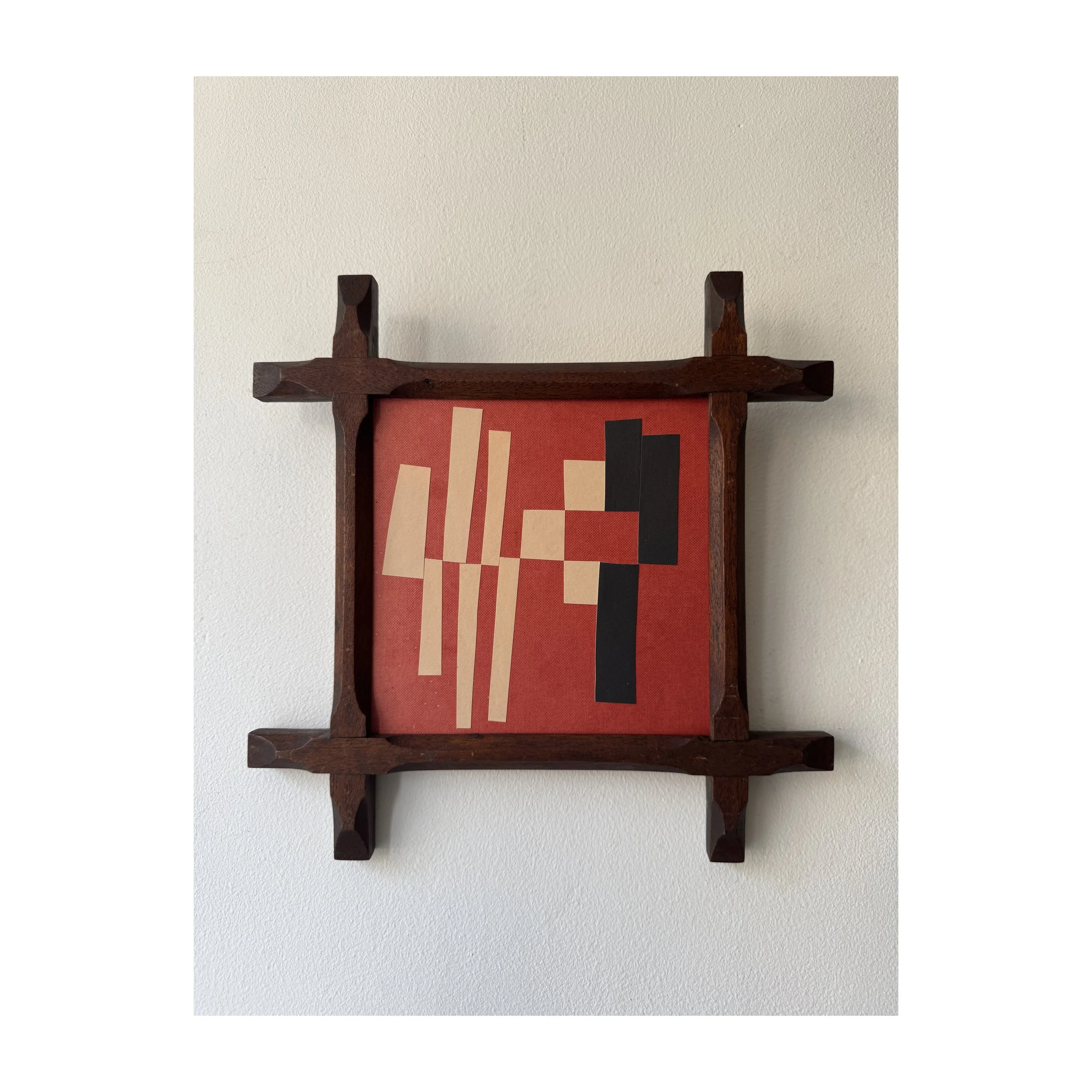 Lauri Hopkins collage found materials reclaimed vintage frame British contemporary artist