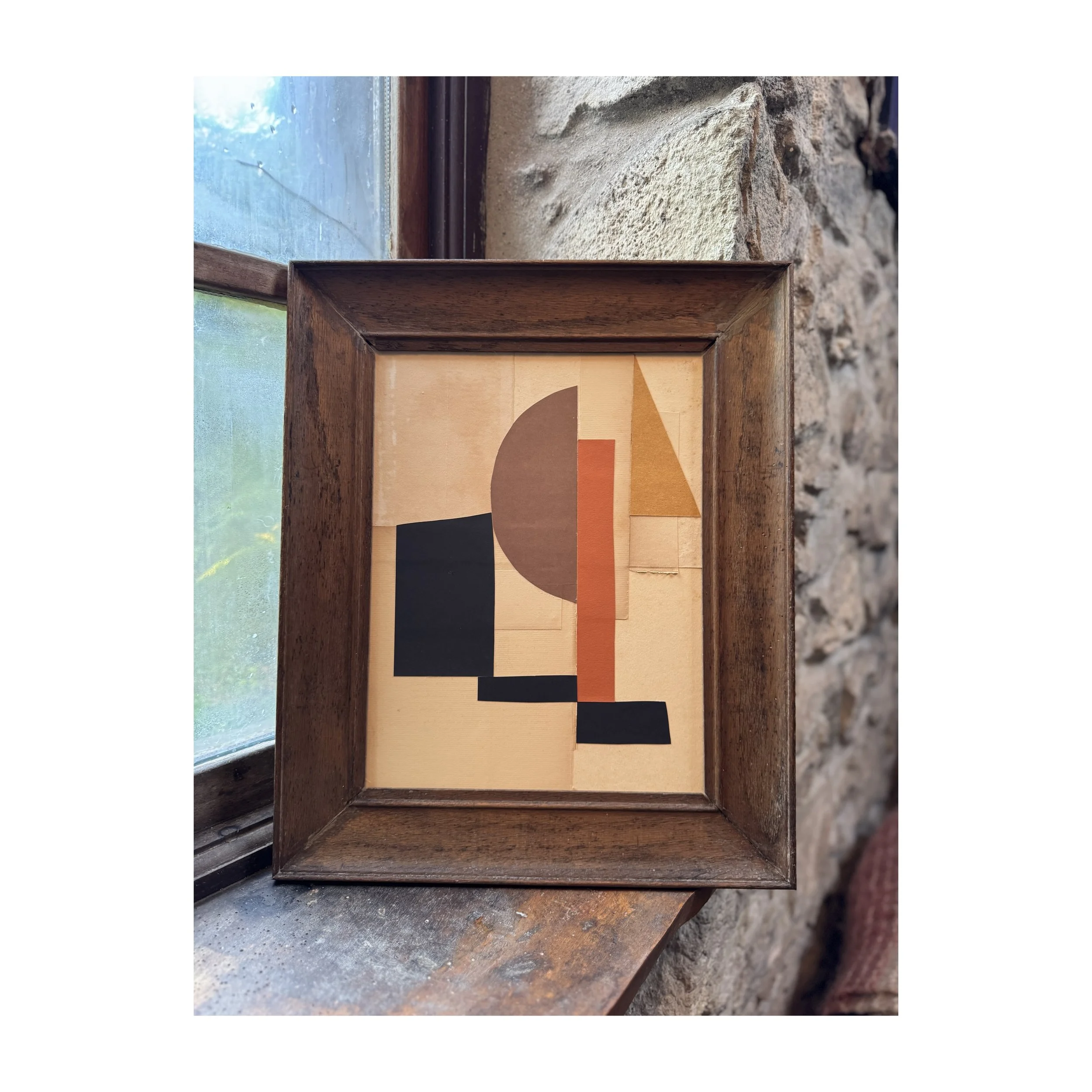 Lauri Hopkins collage found materials reclaimed vintage frame British contemporary artist