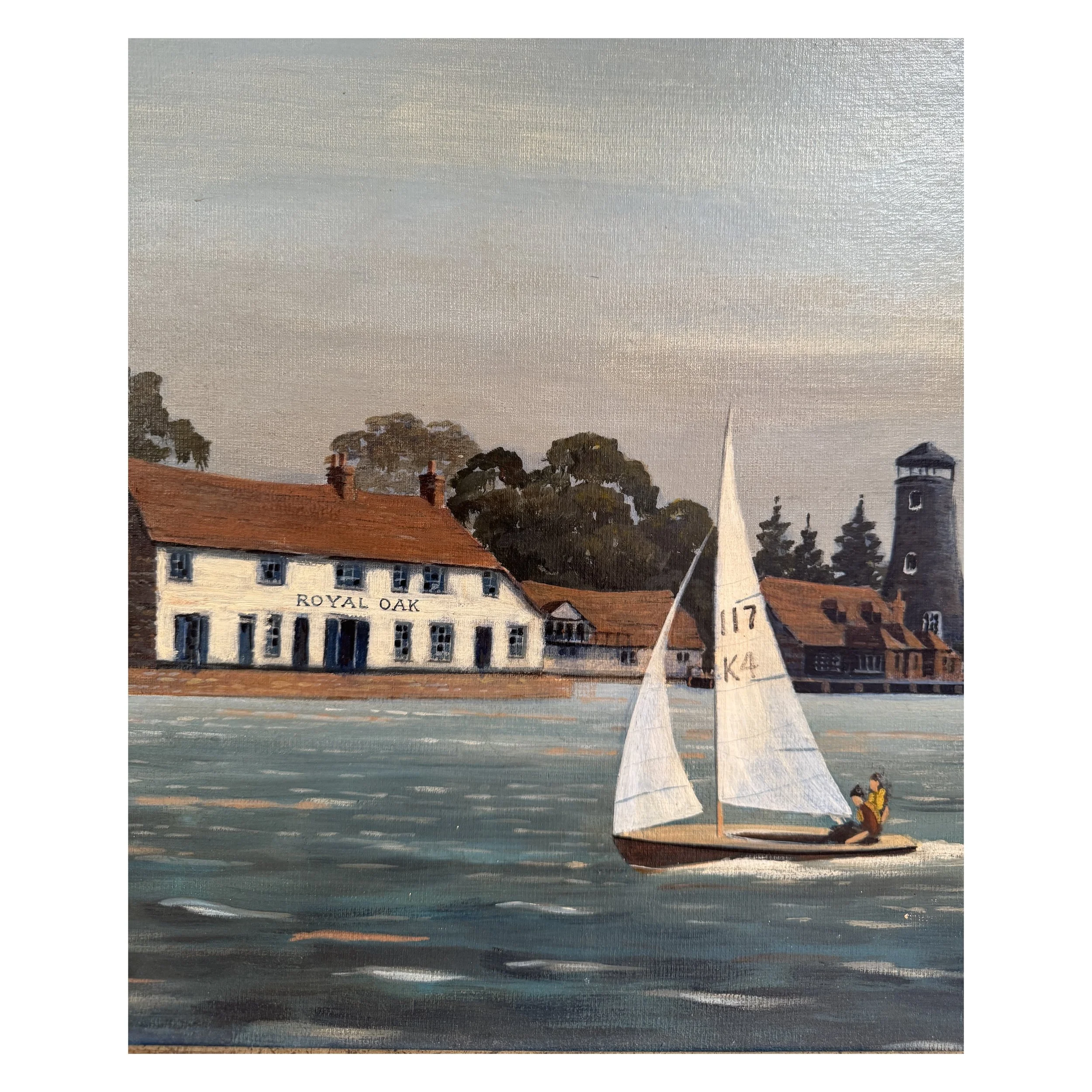 original oil painting hayling island Royal Oak British painter art.jpeg
