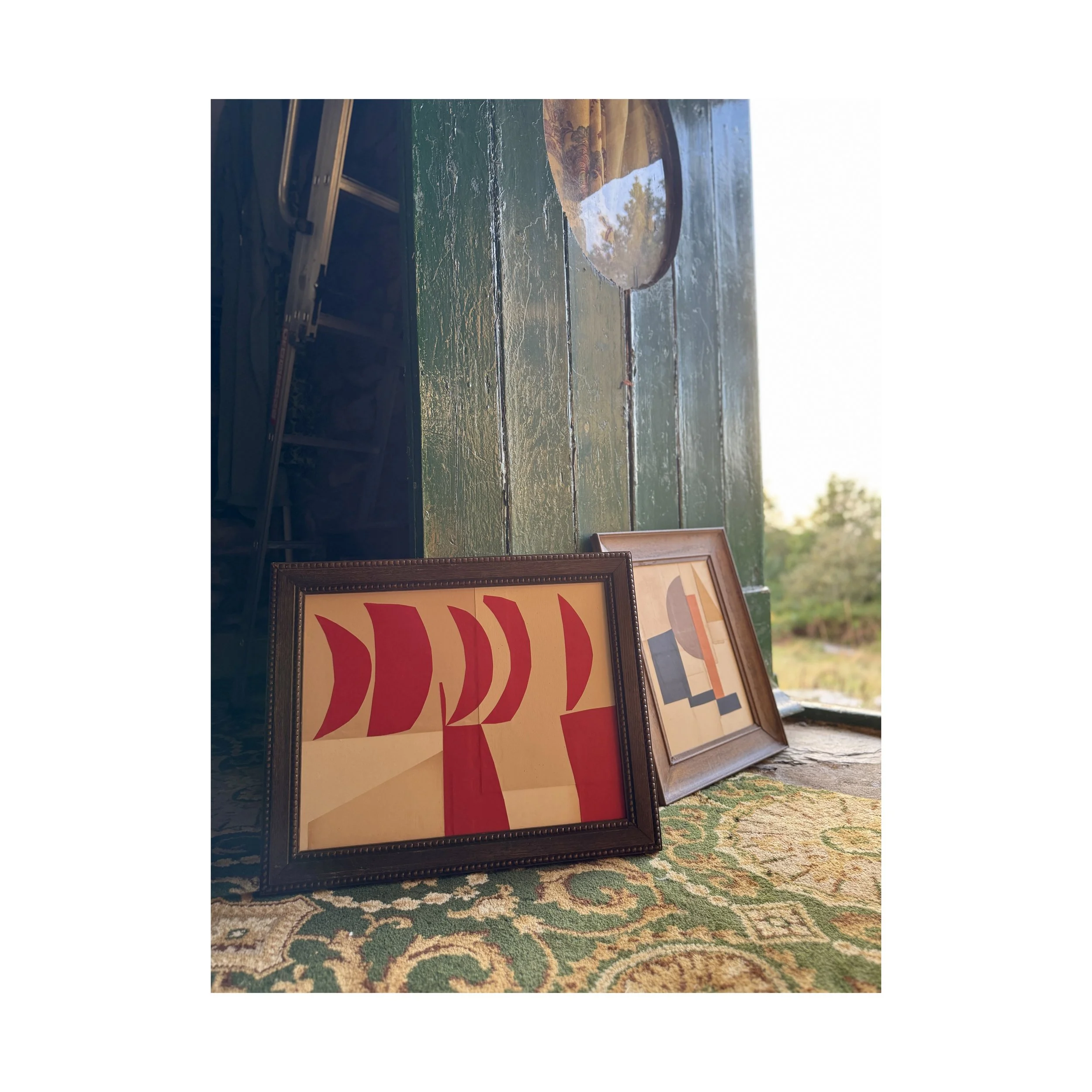 Lauri Hopkins collage found materials reclaimed vintage frame British contemporary artist