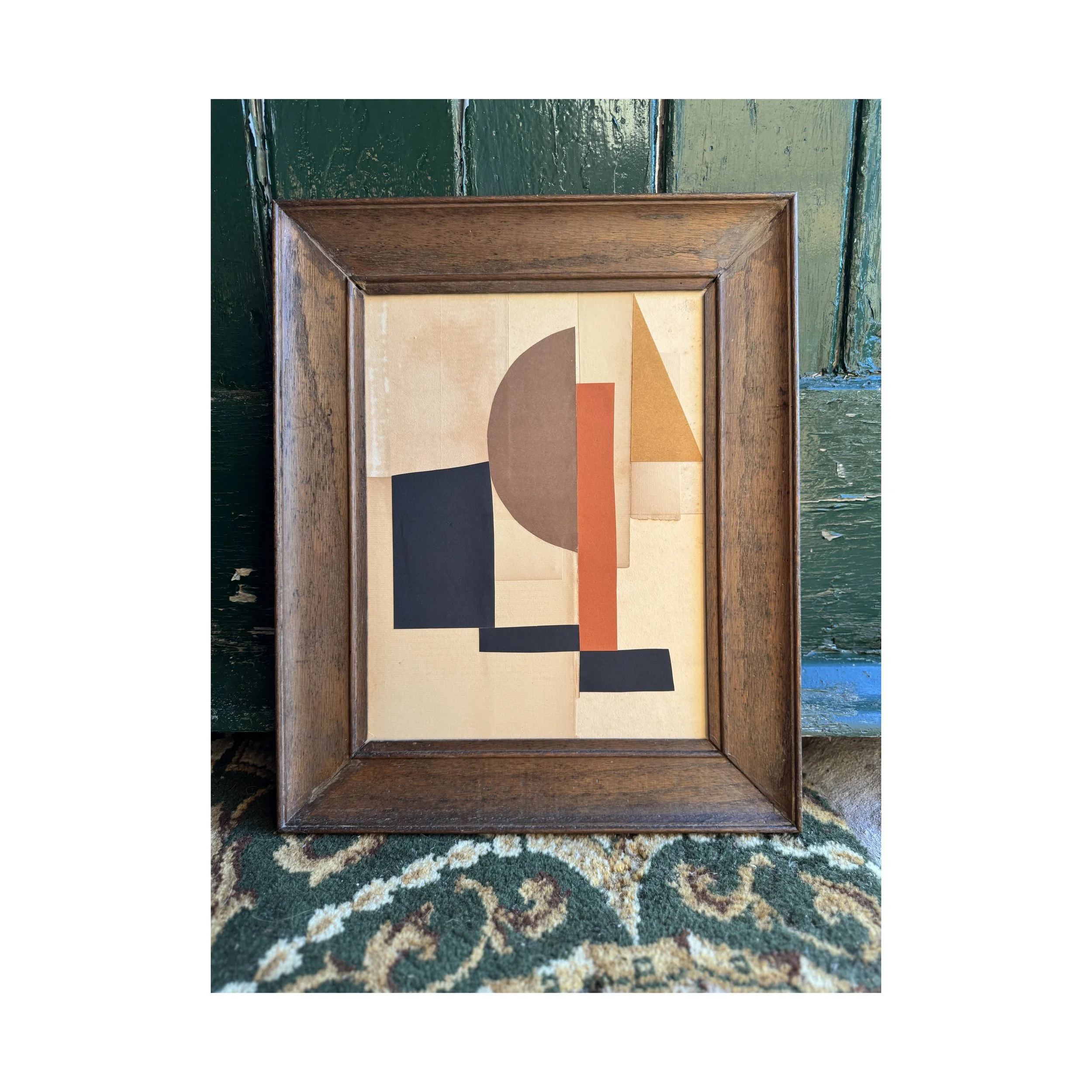 Lauri Hopkins collage found materials reclaimed vintage frame British contemporary artist