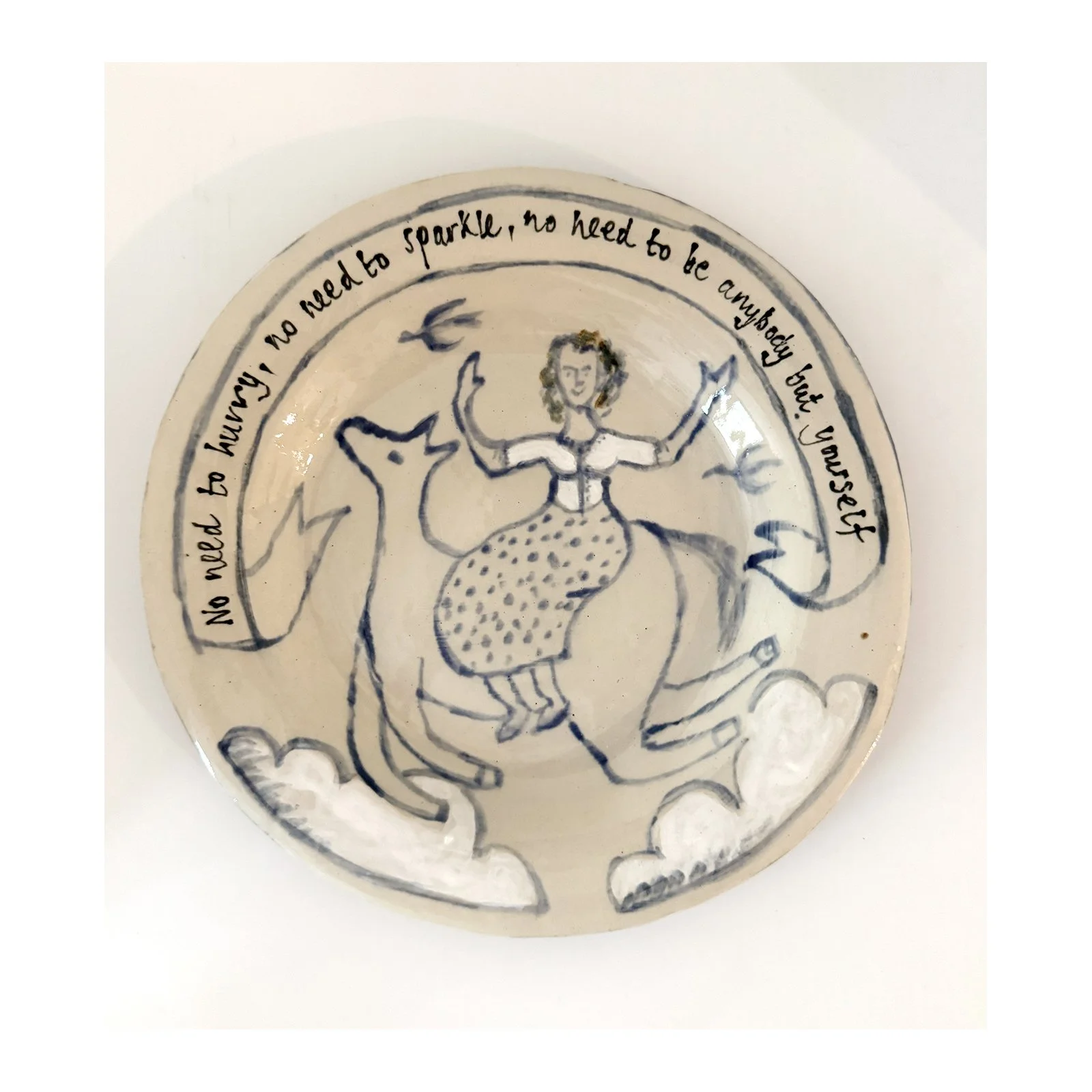 780. Ceramic plate by Sarah Odedina No Need To Hurry.jpg