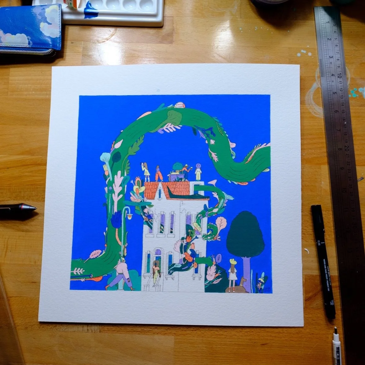 Vine House Painting