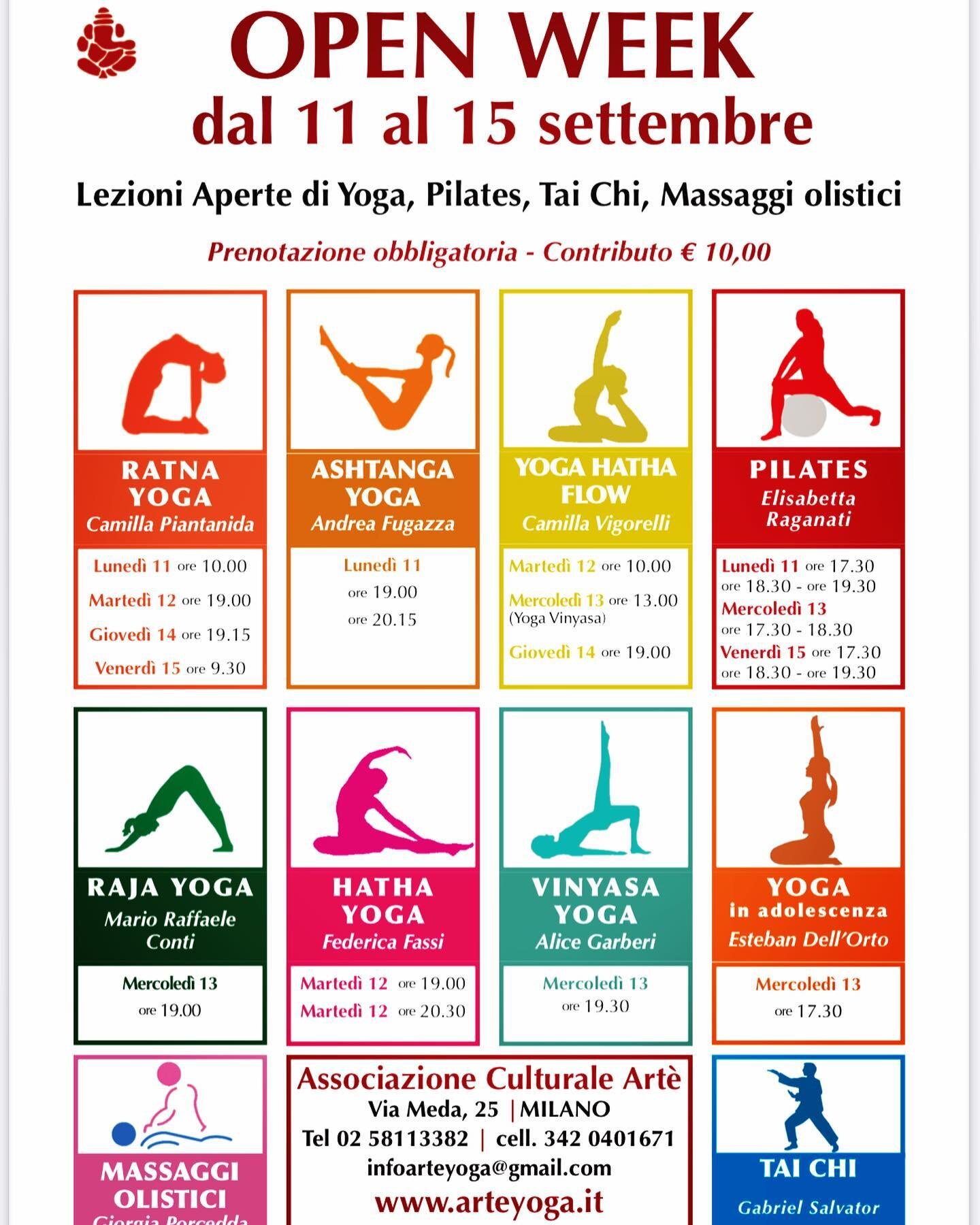 Un nuovo anno con Art&eacute; 
Vi aspettiamo dal 11 al 15 settembre con la nostra Open Week 
🧘&zwj;♀️🧘🧘&zwj;♂️
.
,
.
,
#yoga #arteyoga #yogamilano #yogacenter #corsiyoga #milano #pilates #pilatesmilano