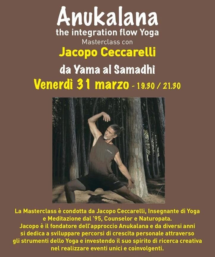 Anukalana | Masterclass con @jacopoanukalanaceccarelli 
Da Yama al Samadhi
Venerd&igrave; 31 marzo presso Art&egrave; 
.
,
.
,
#arteyoga #associazioneartemilano #yoga #samadhi #jacopoceccarelli #yogainspiration #yogamilano