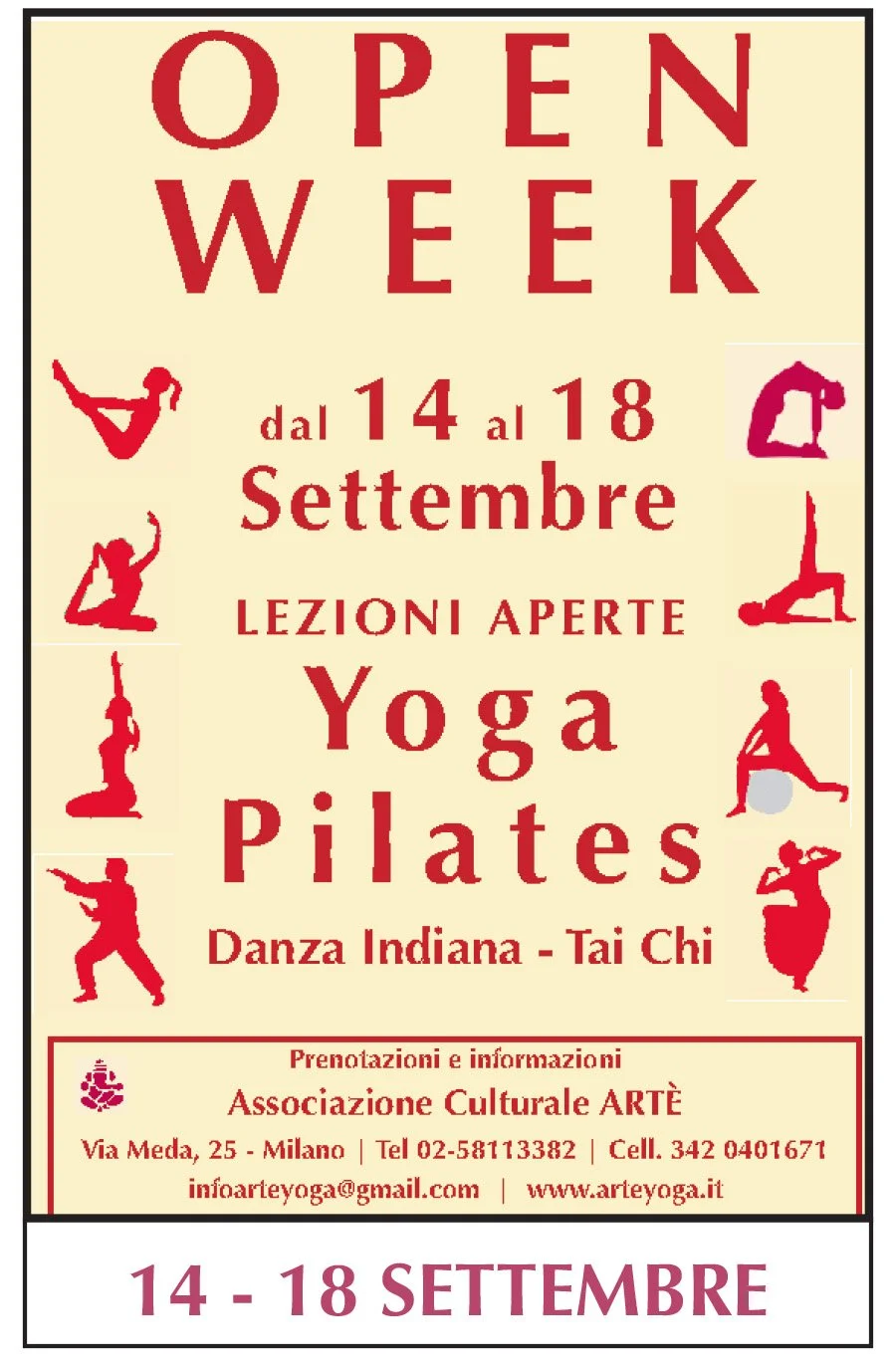 OPEN WEEK Settembre 2026 Lezioni aperte di Yoga e Pilates 