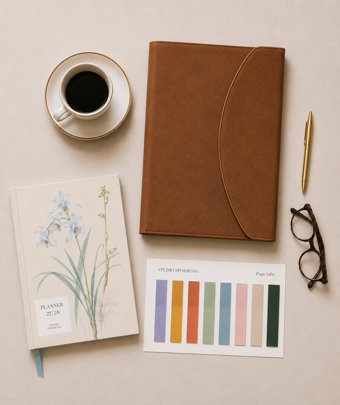 Folio Organizer Suede