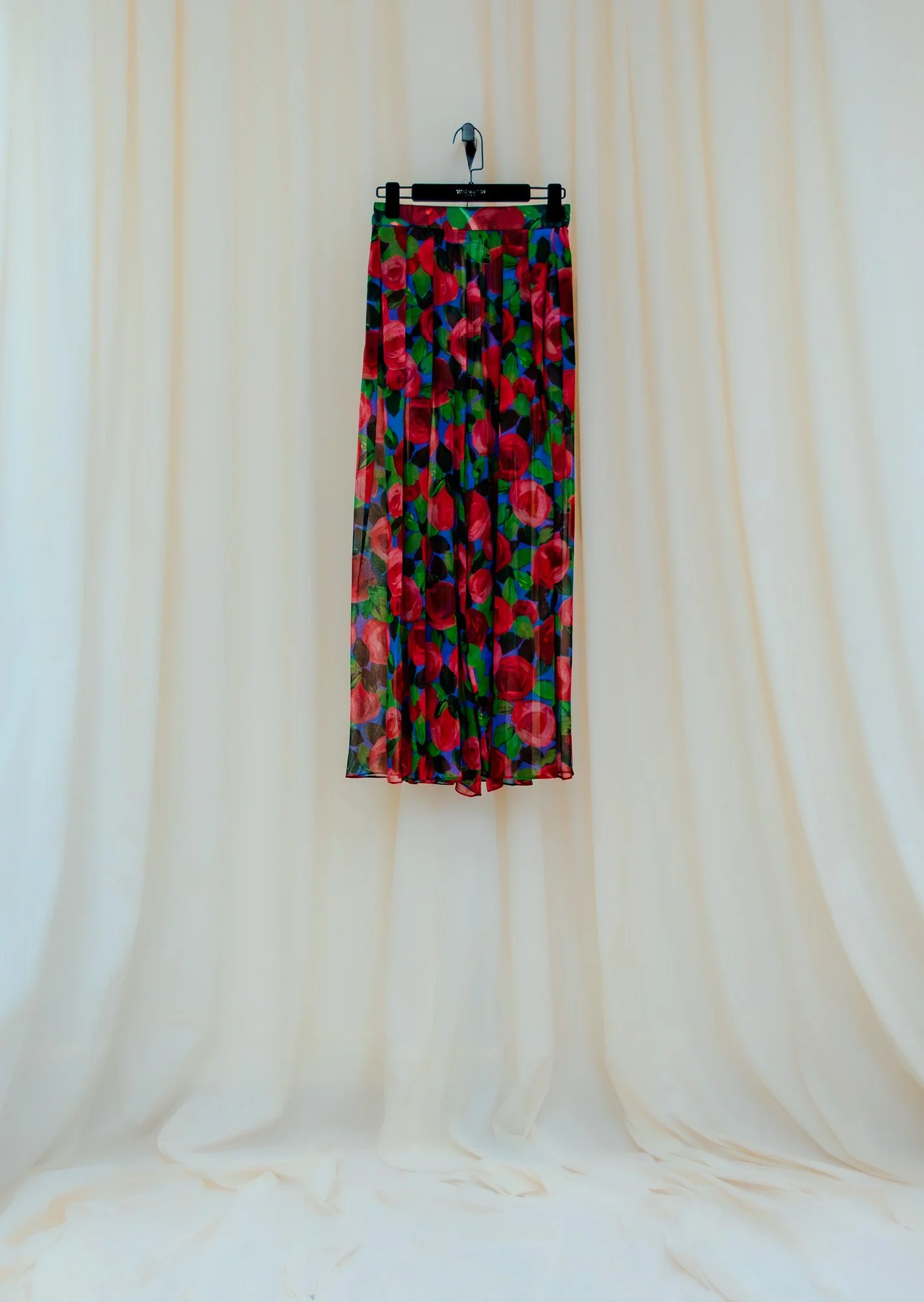 Non-gendered - Quần Ống Rộng - Wide Leg Pants - Rose Garden Silk Chiffon