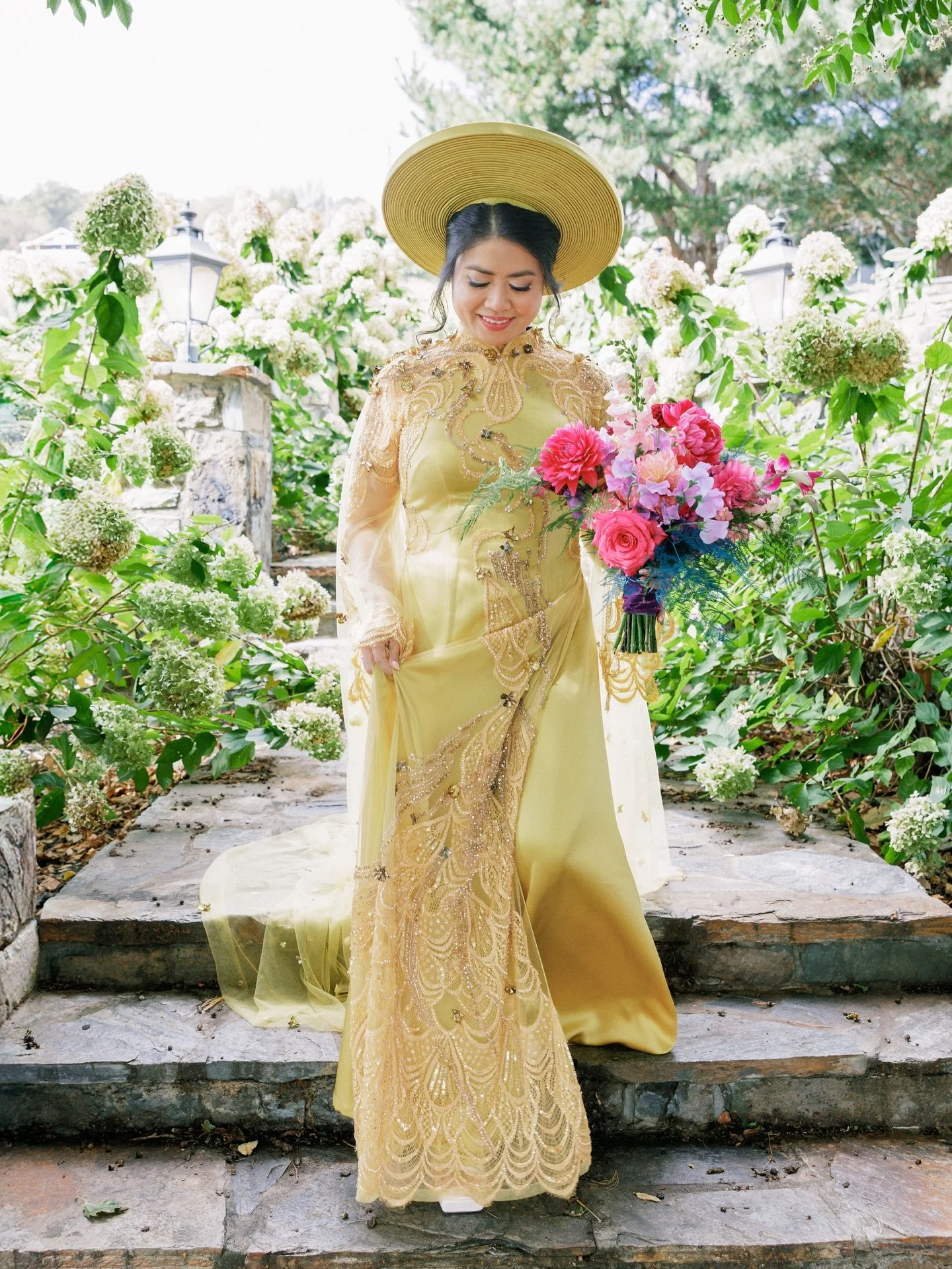 Everybody, meet my beautiful bride @kimloan531 &mdash; a true golden phoenix. ✨ 

Designing for Kim Loan was more than creating a dress. It was about honoring a woman who chose to show up fully&mdash;unmasked, unapologetic, and whole&mdash;bridging b